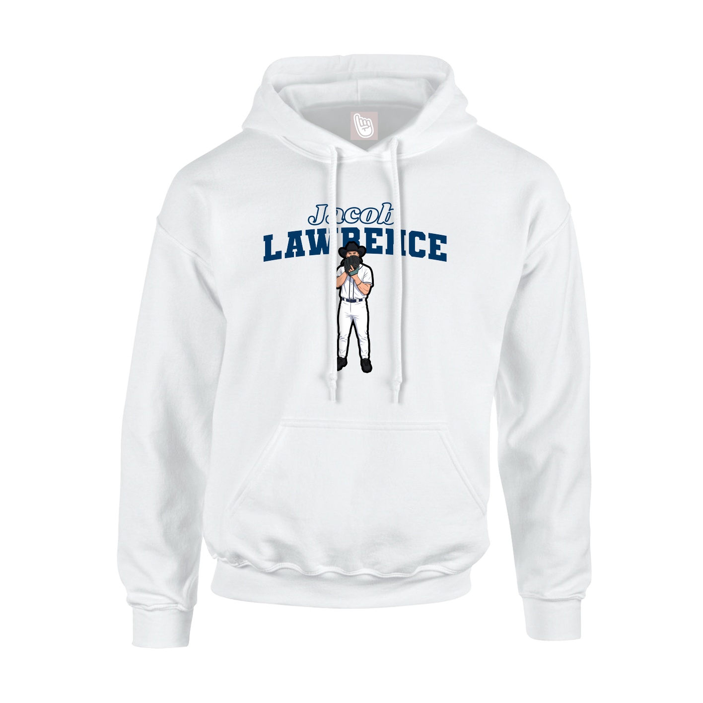 Hoodie — Name Arch in White