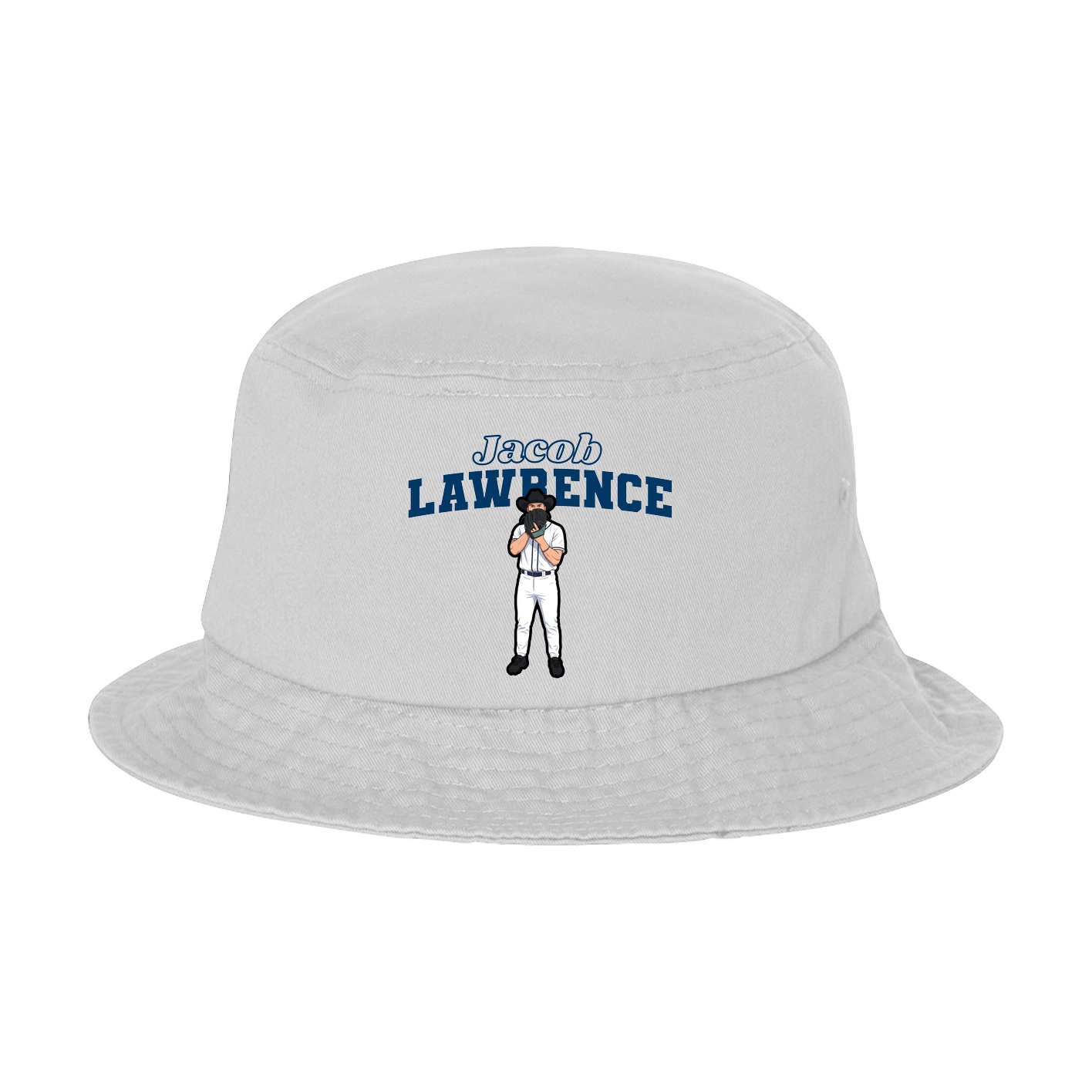Bucket Cap — Name Arch in White