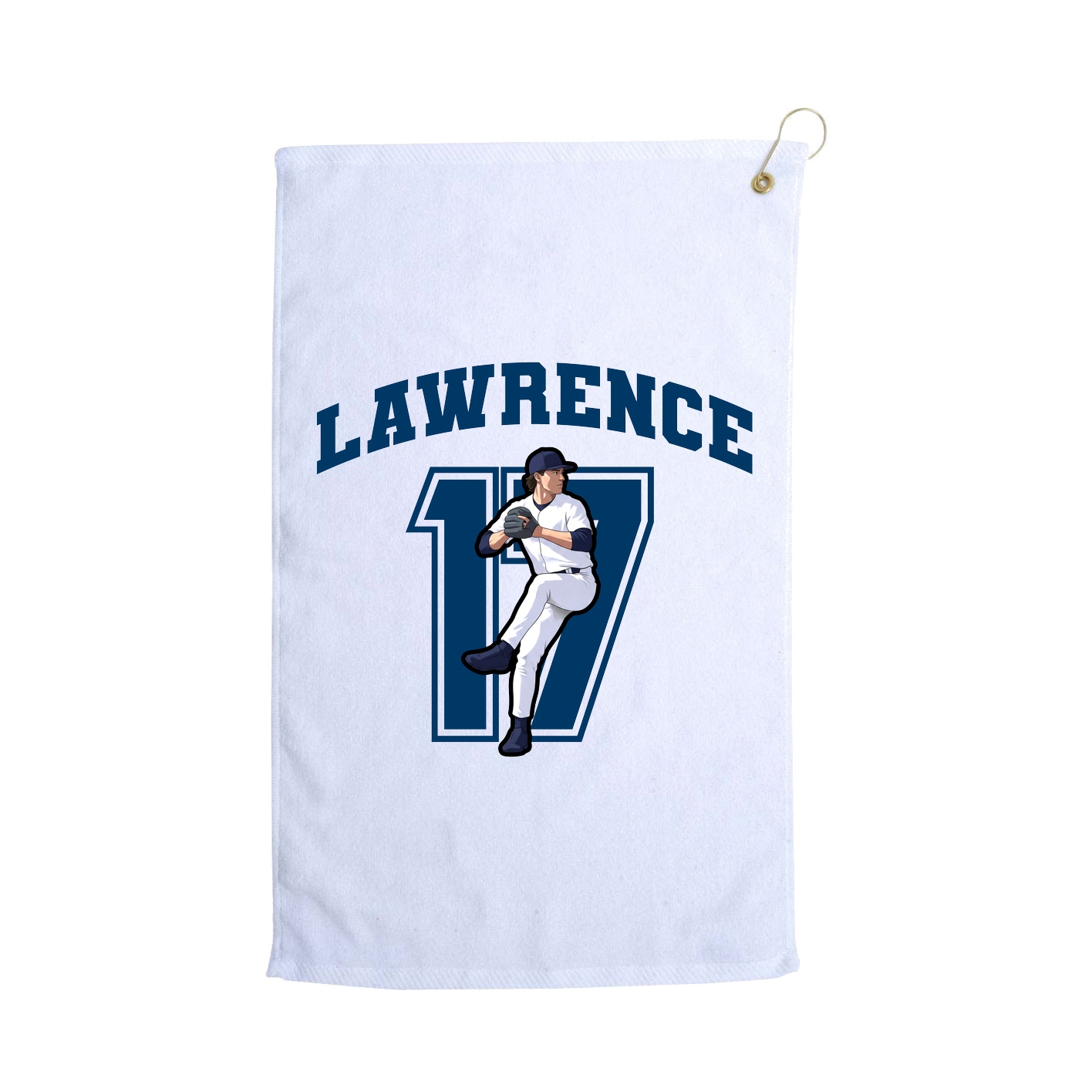 Golf Towel — Number in White