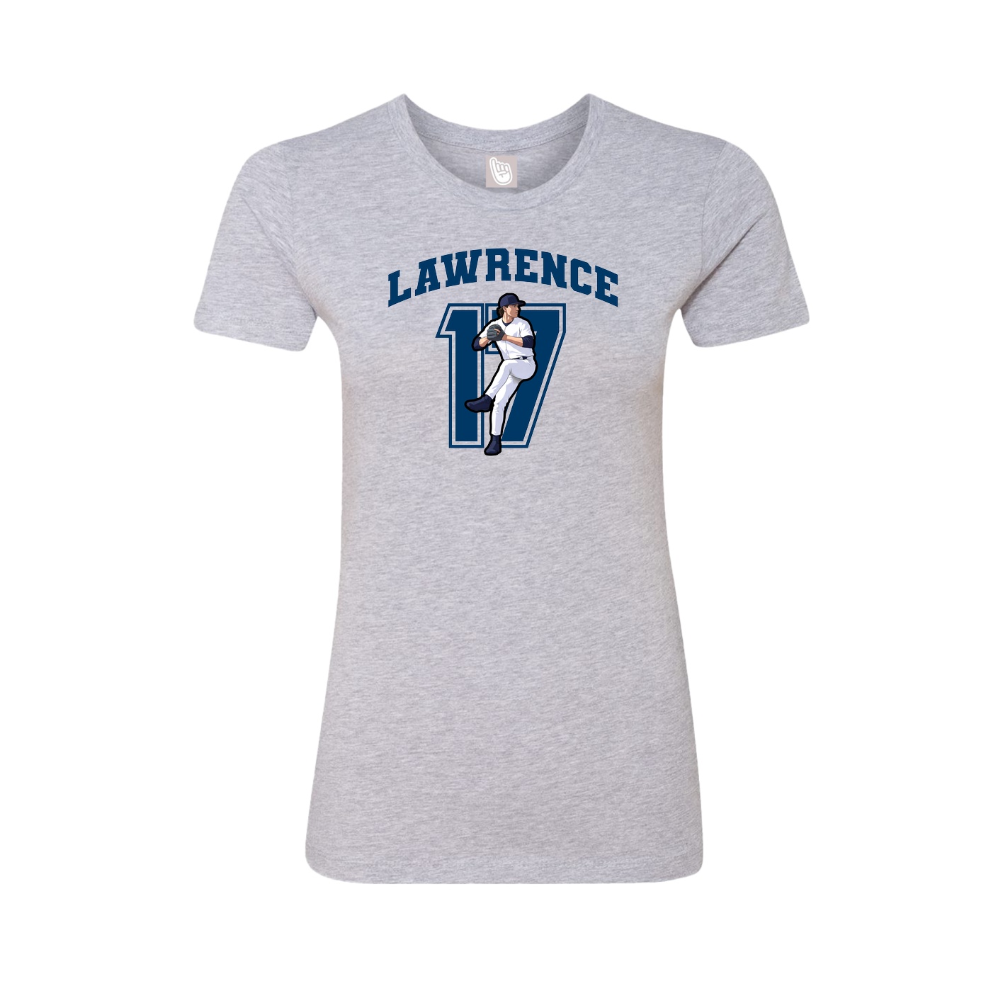 Fitted Women's Tee — Number in Grey
