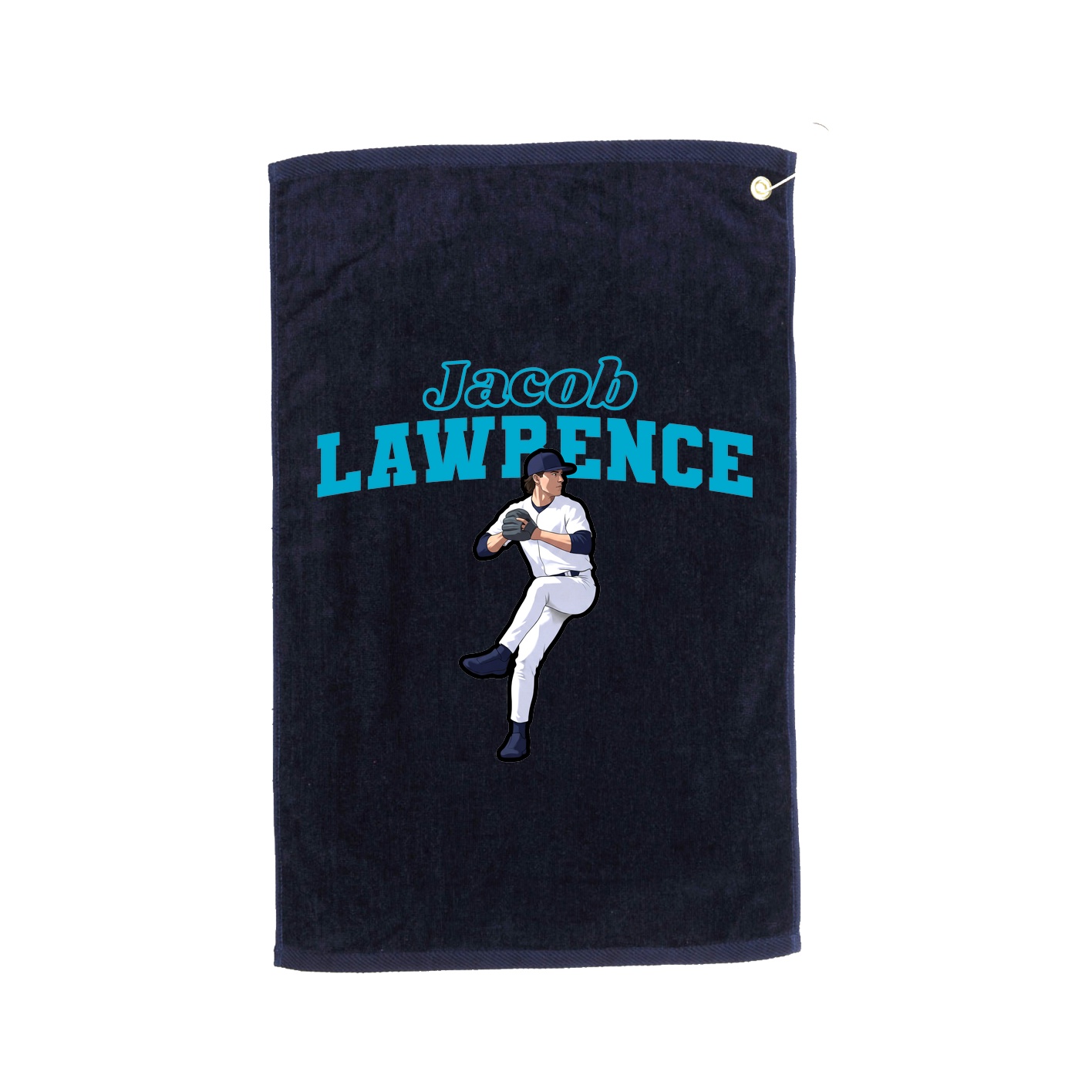 Golf Towel — Name Arch in Navy