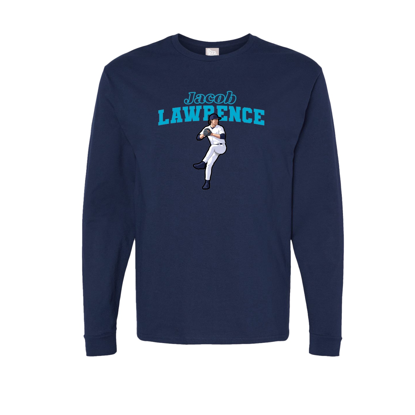 Long Sleeve Tee — Name Arch in Navy