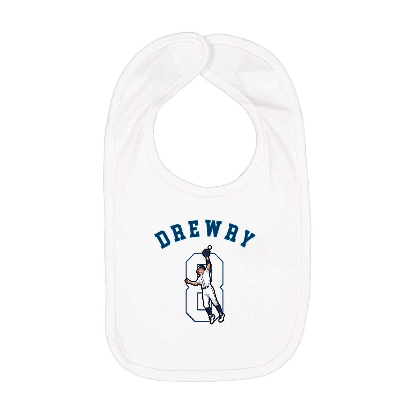 Infant Bib — Shirsey Arch in White