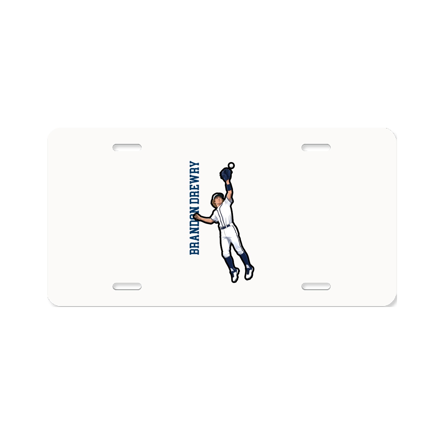 License Plate — Name Vertical in Classic