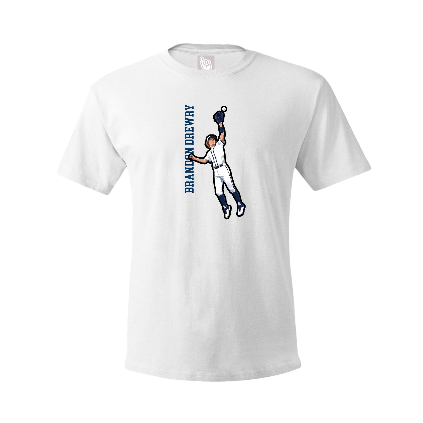 Tee — Name Vertical in White