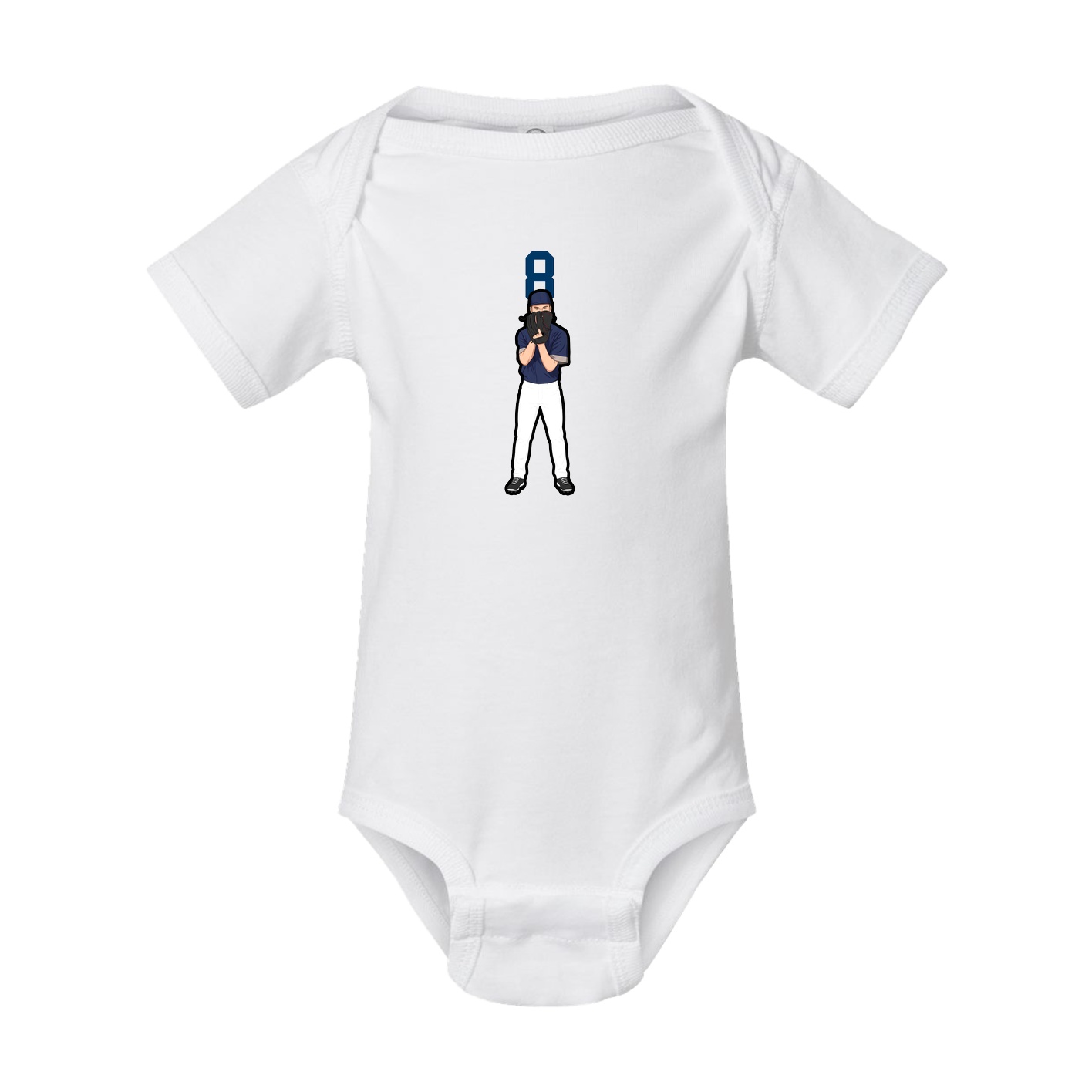 Baby Onesie — Number Top in White