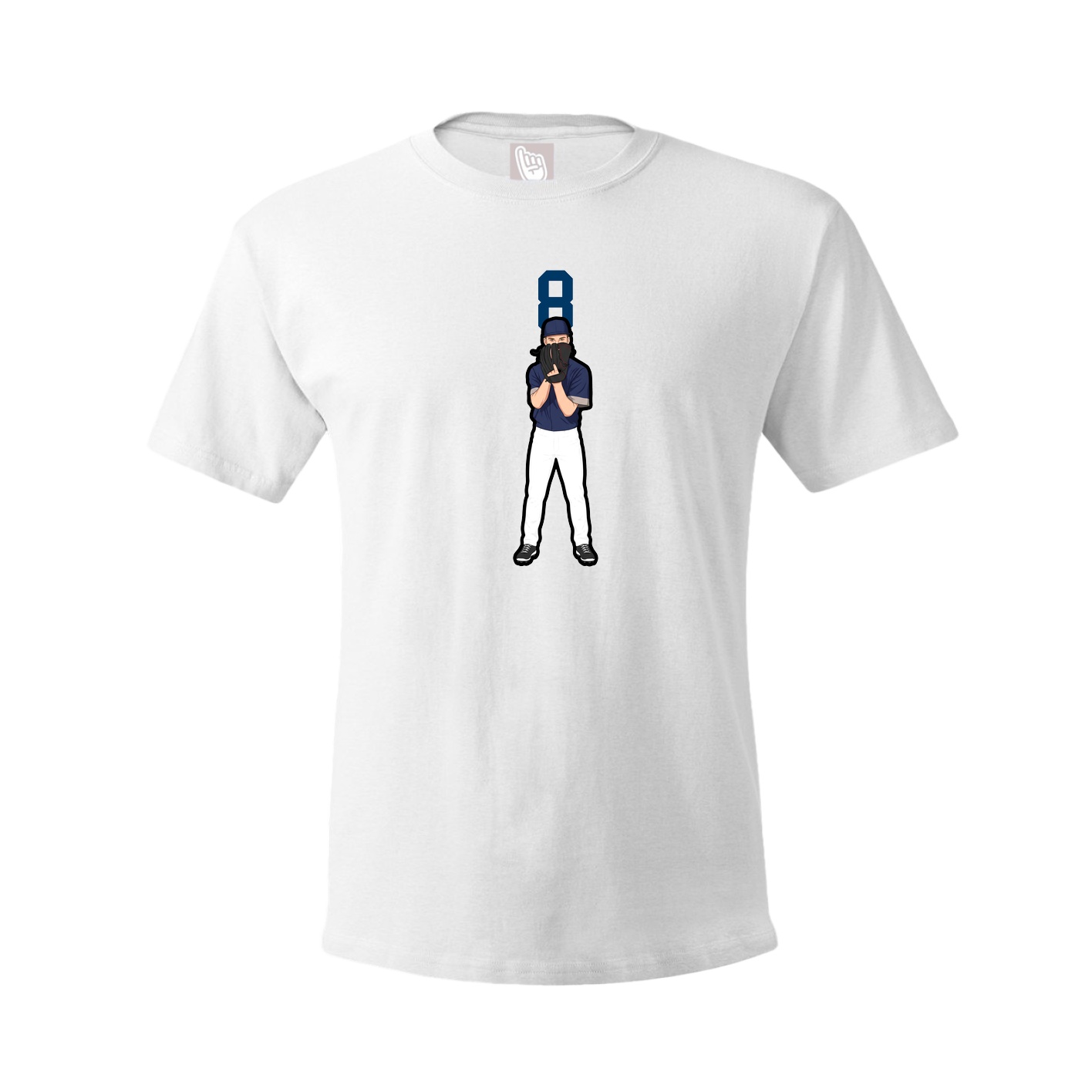 Youth Tee — Number Top in White
