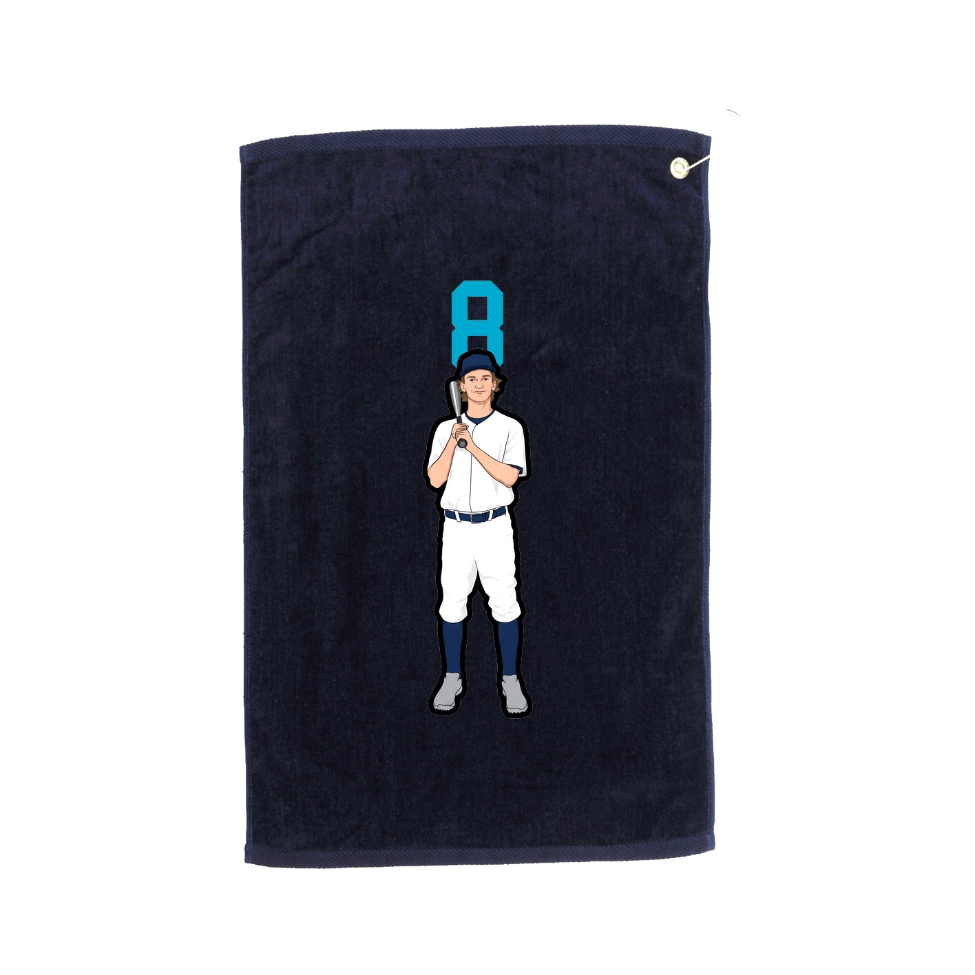 Golf Towel — Number Top in Navy