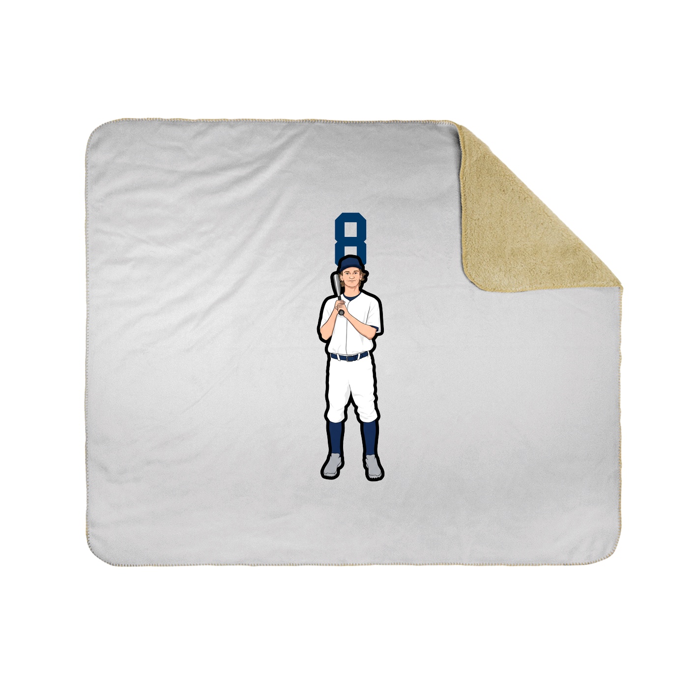 Throw Blanket — Number Top in White