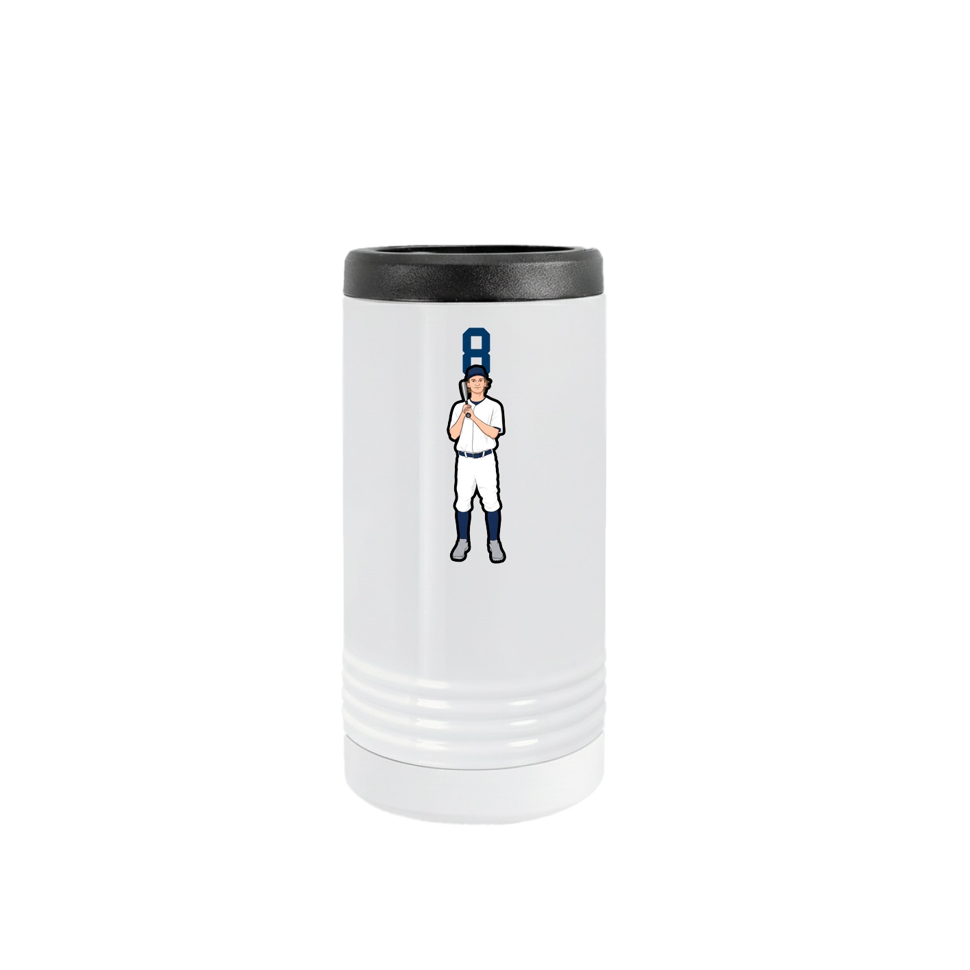 Slim Beverage Holder — Number Top in White