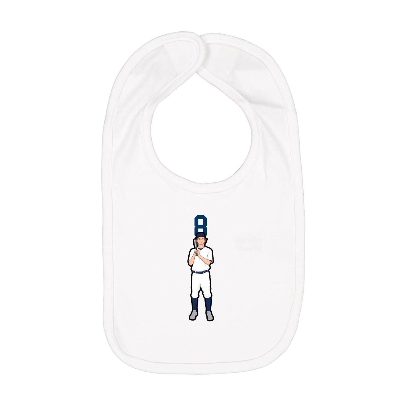 Infant Bib — Number Top in White