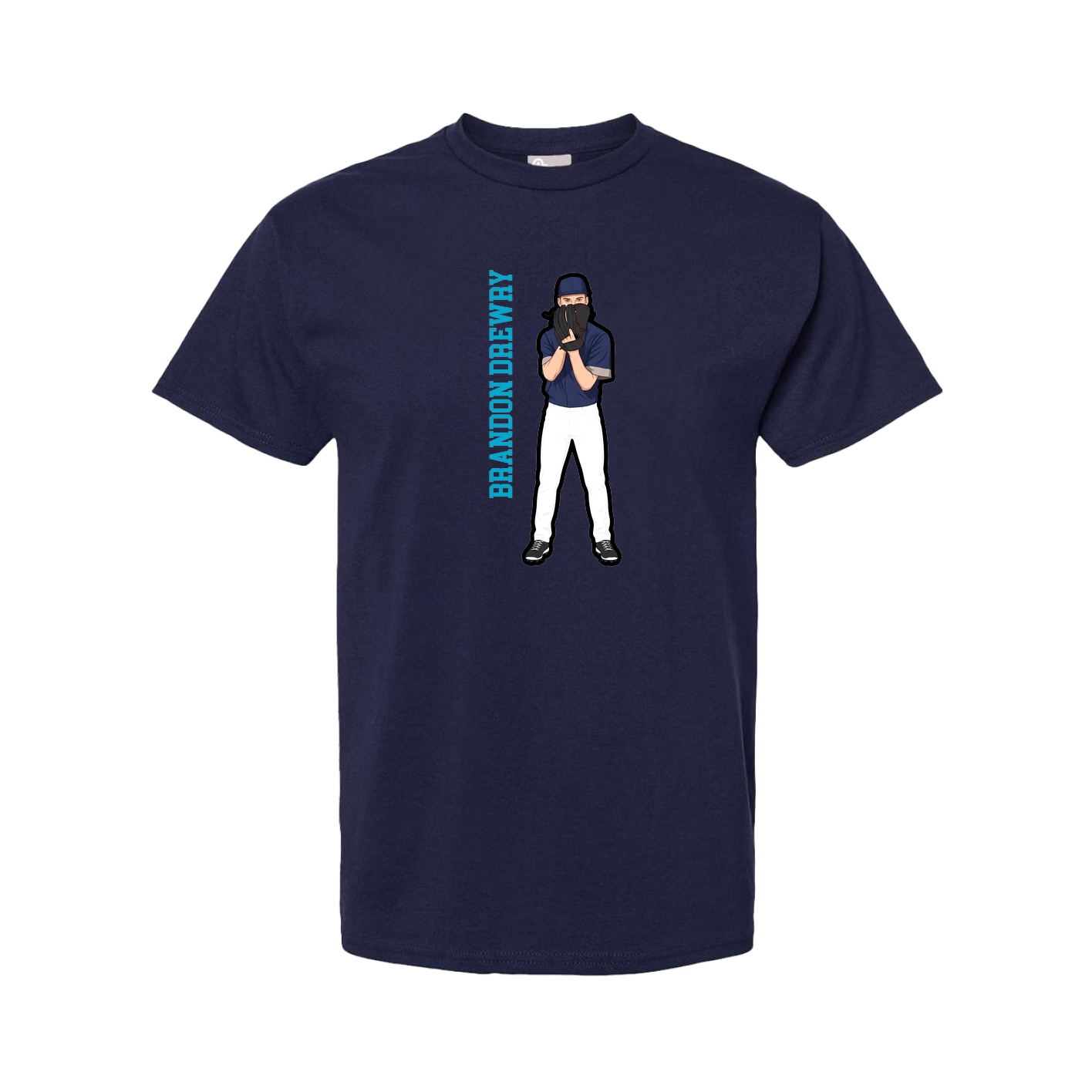 Tee — Name Vertical in Navy