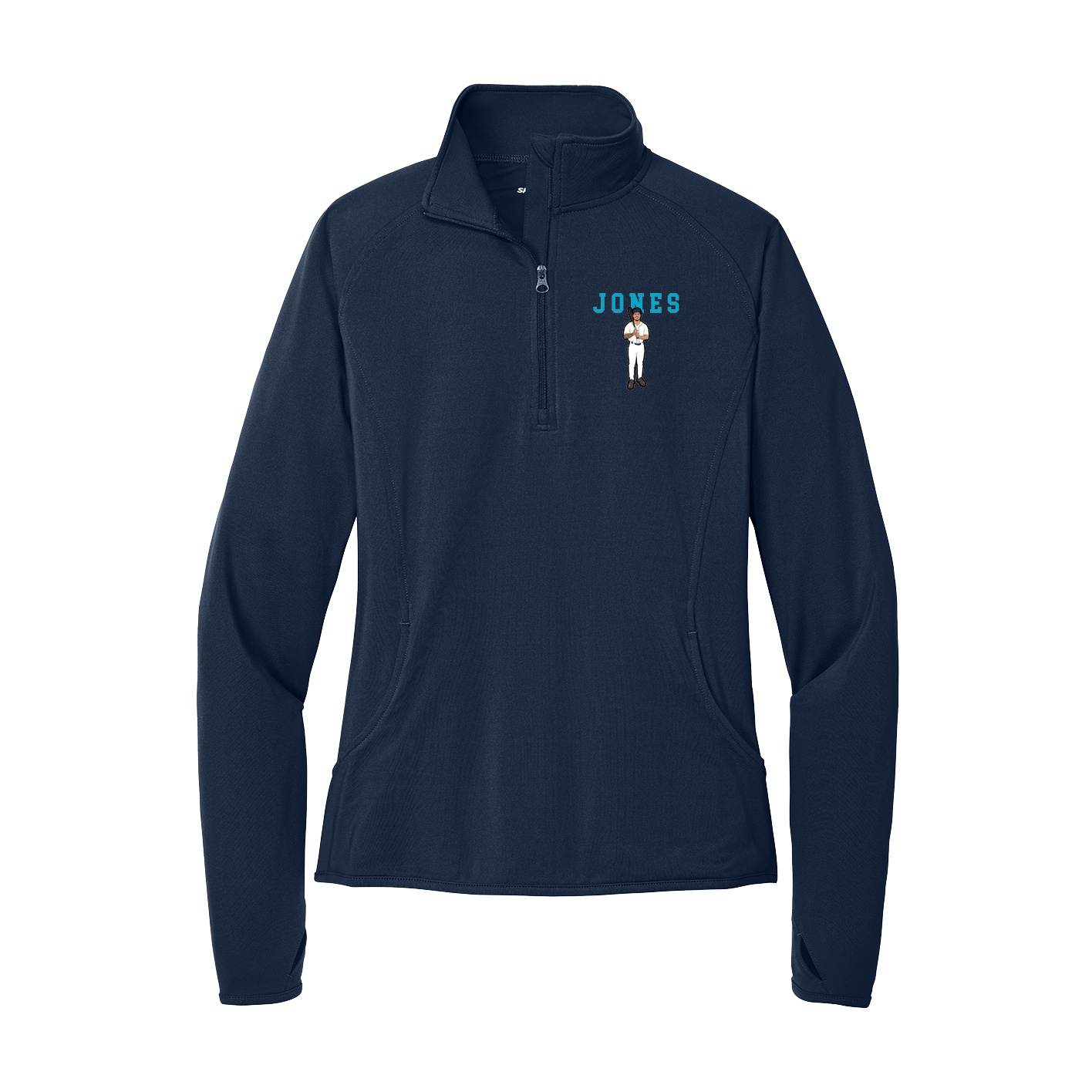 Women's Q-Zip Pullover — Shirsey in Navy