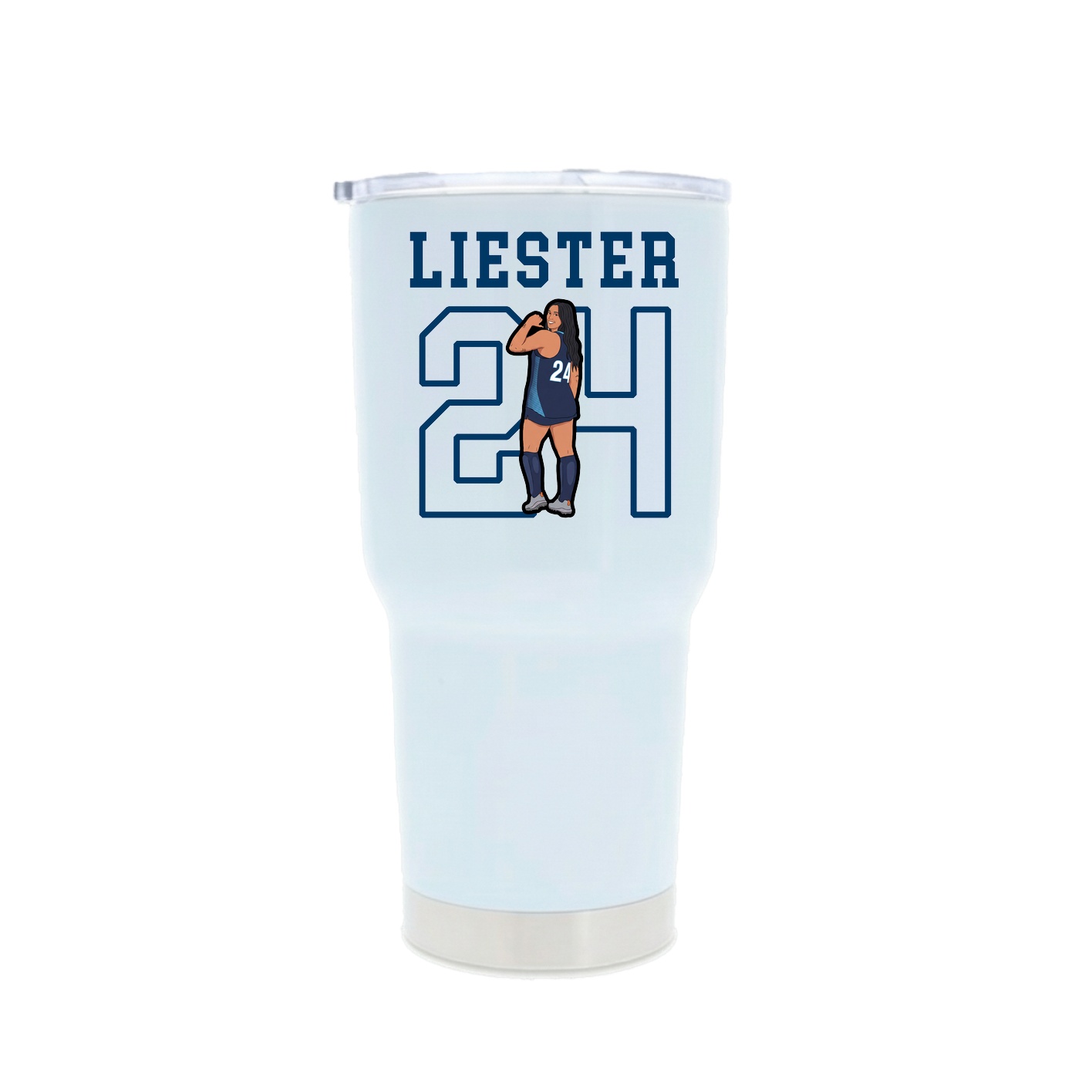 30oz Stainless Steel Tumbler — Shirsey in White