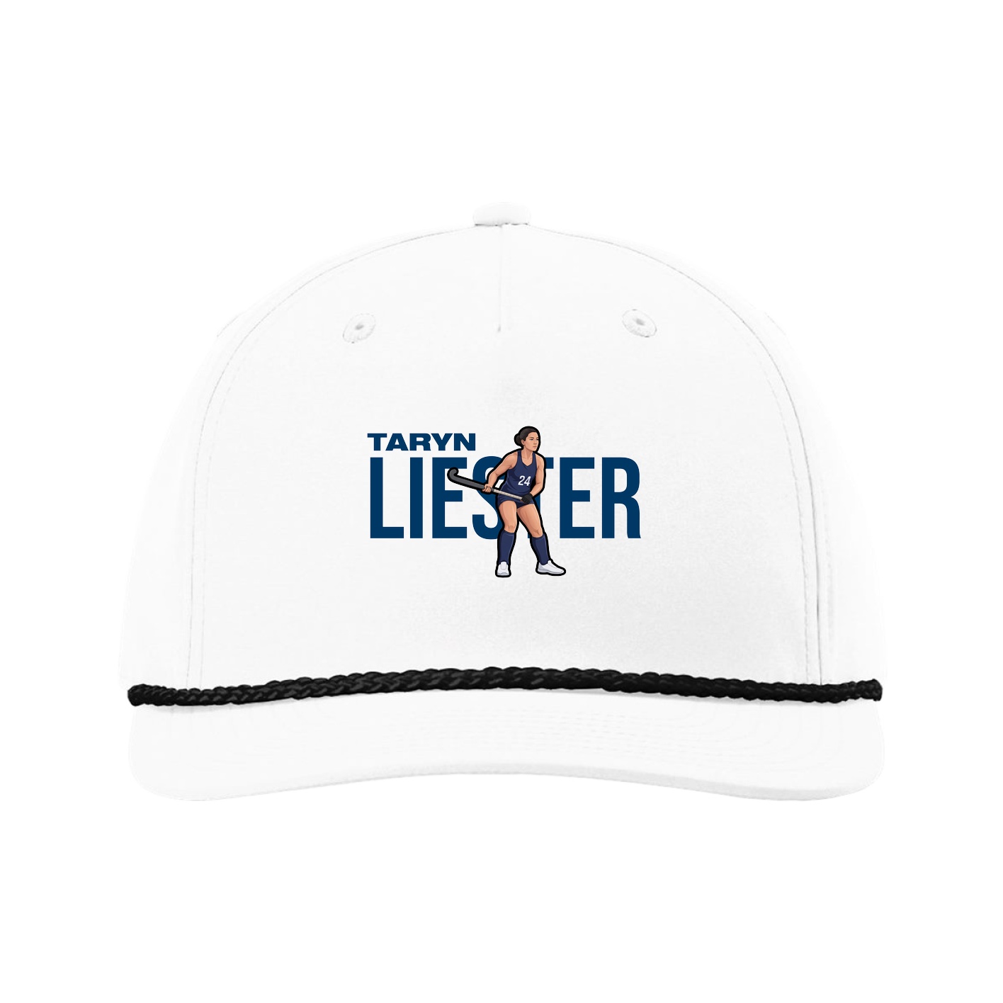 Five-Panel Classic Rope Cap — Player Name in White