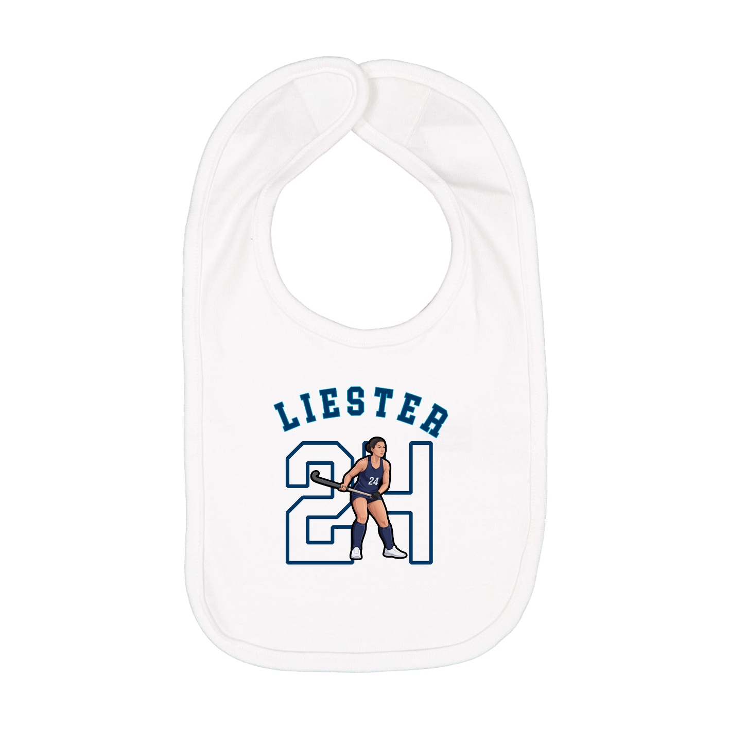 Infant Bib — Shirsey Arch in White