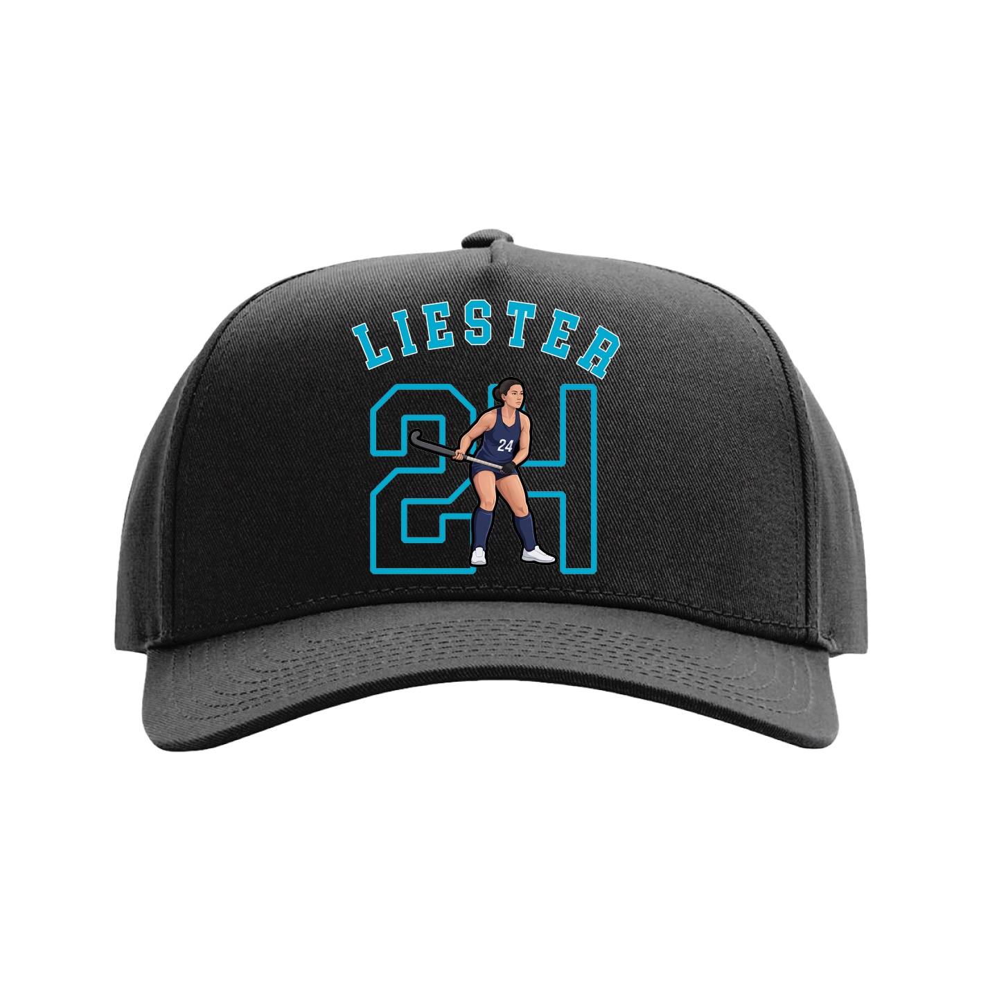 Full Fabric Five-Panel Champ Cap — Shirsey Arch in Black