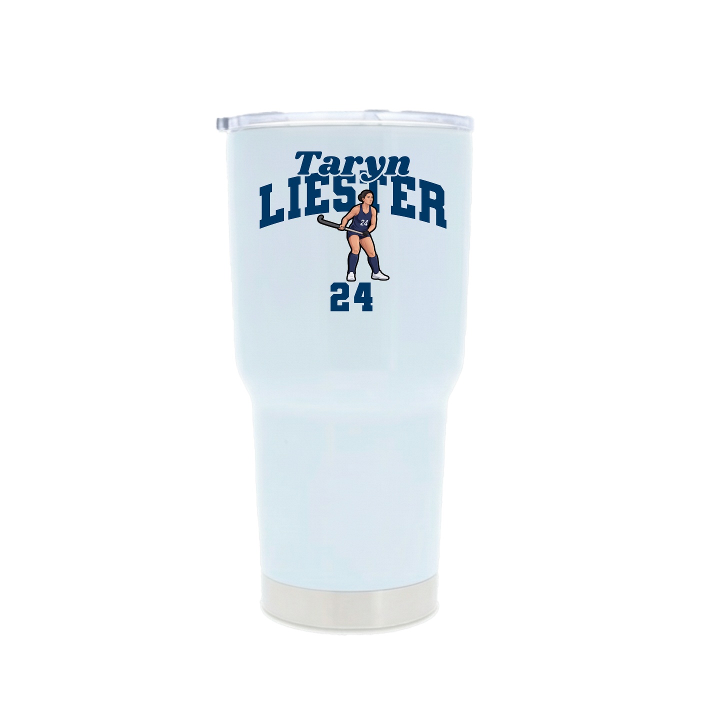 30oz Stainless Steel Tumbler — Signature Arch in White