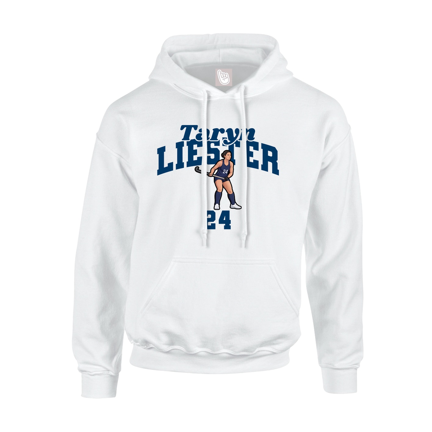 Youth Hoodie — Signature Arch in White