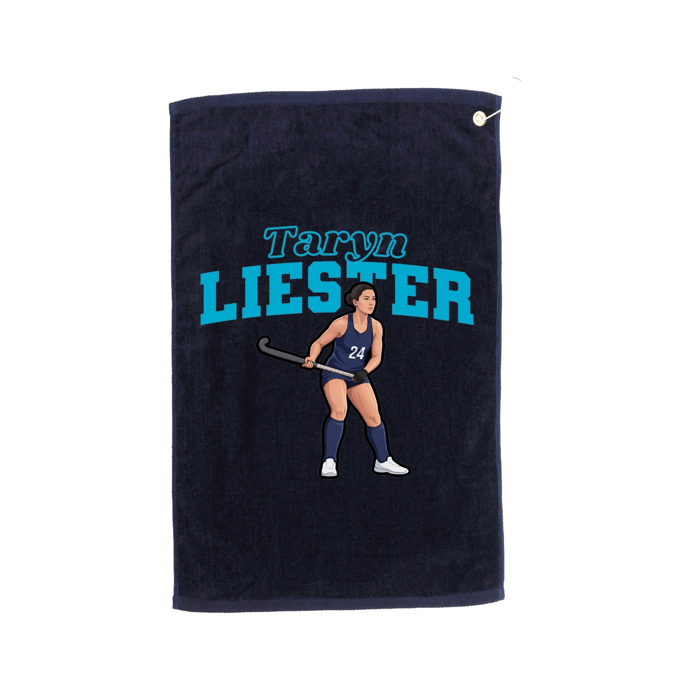 Golf Towel — Name Arch in Navy