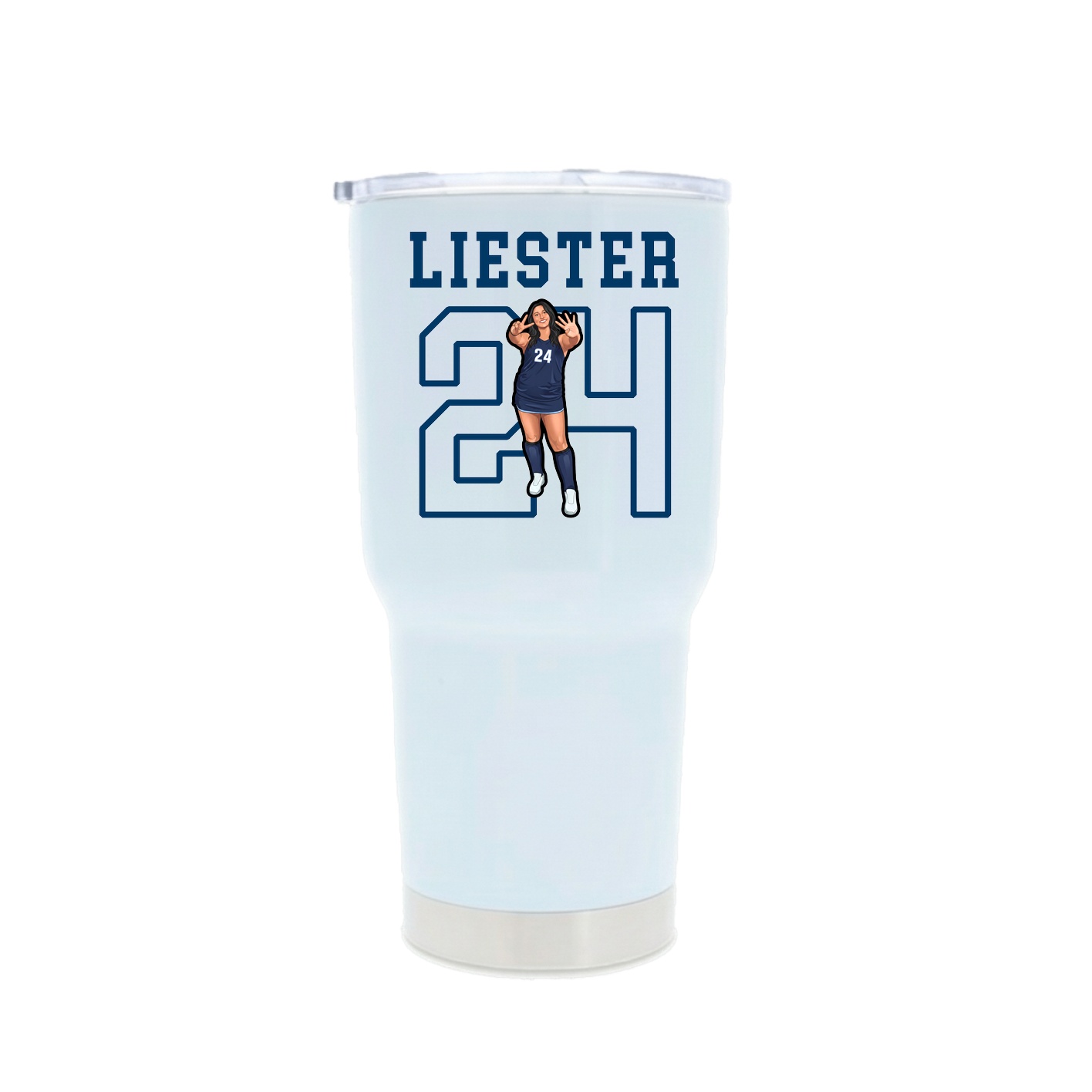 30oz Stainless Steel Tumbler — Shirsey in White