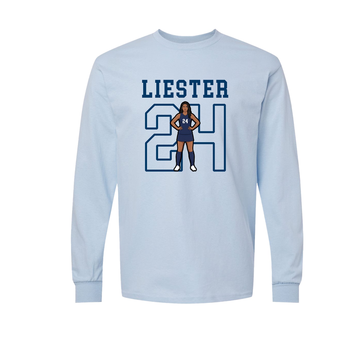 Long Sleeve Tee — Shirsey in Light Blue