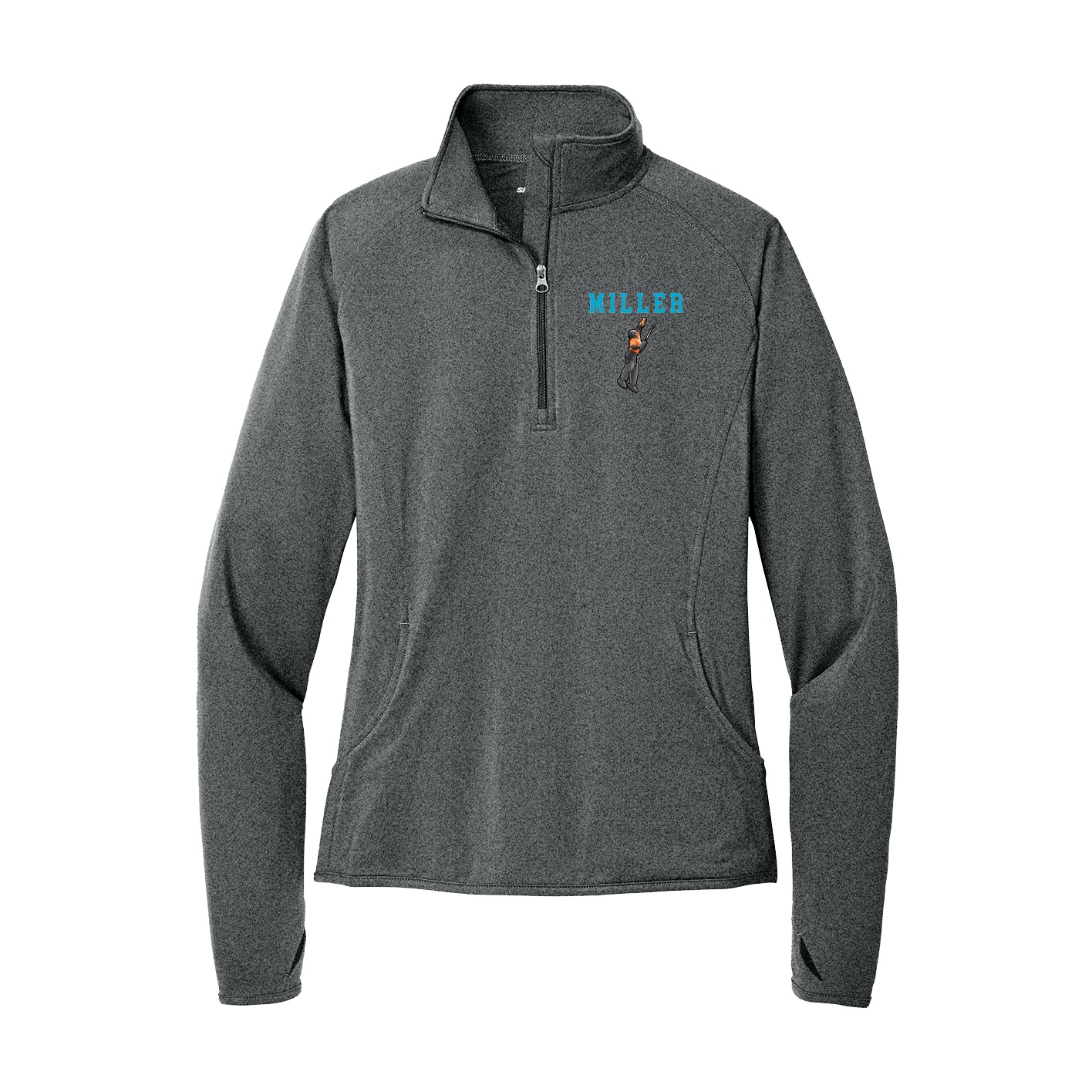 Women's Q-Zip Pullover — Shirsey in Grey