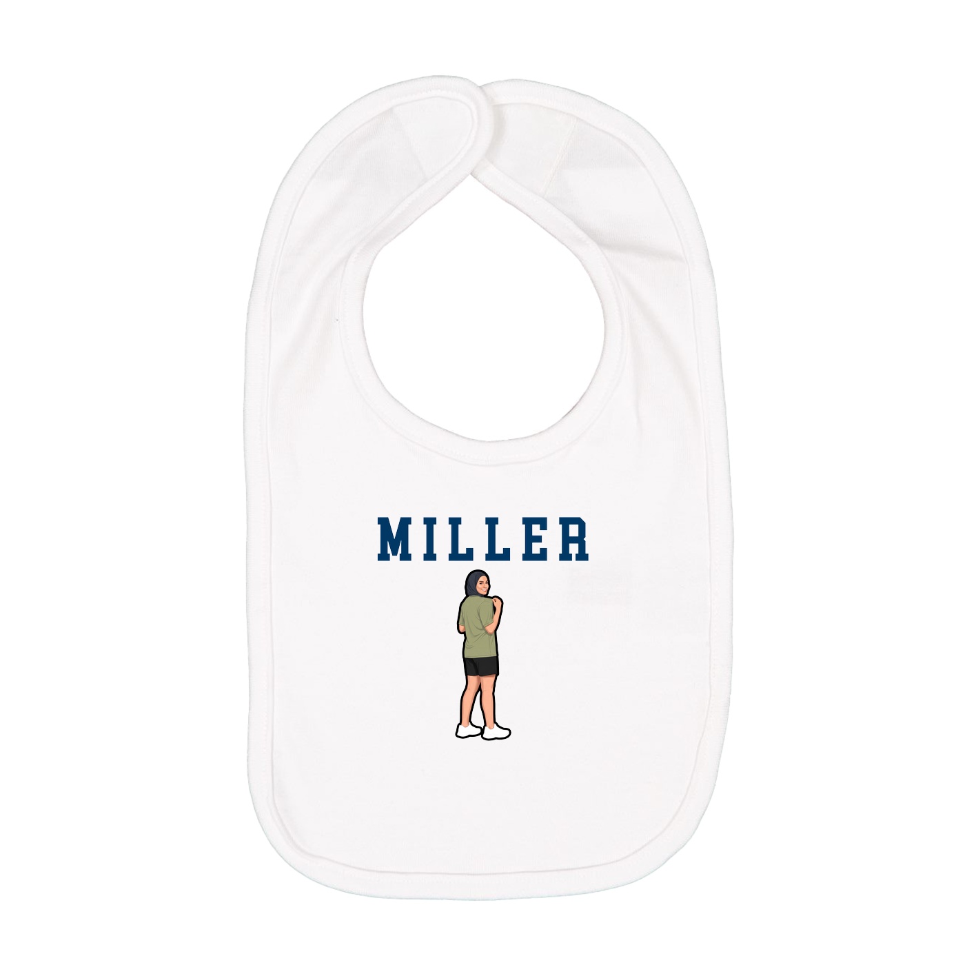 Infant Bib — Shirsey in White