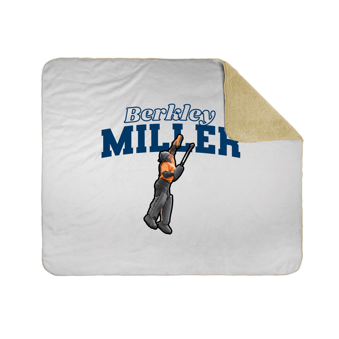 Throw Blanket — Name Arch in White
