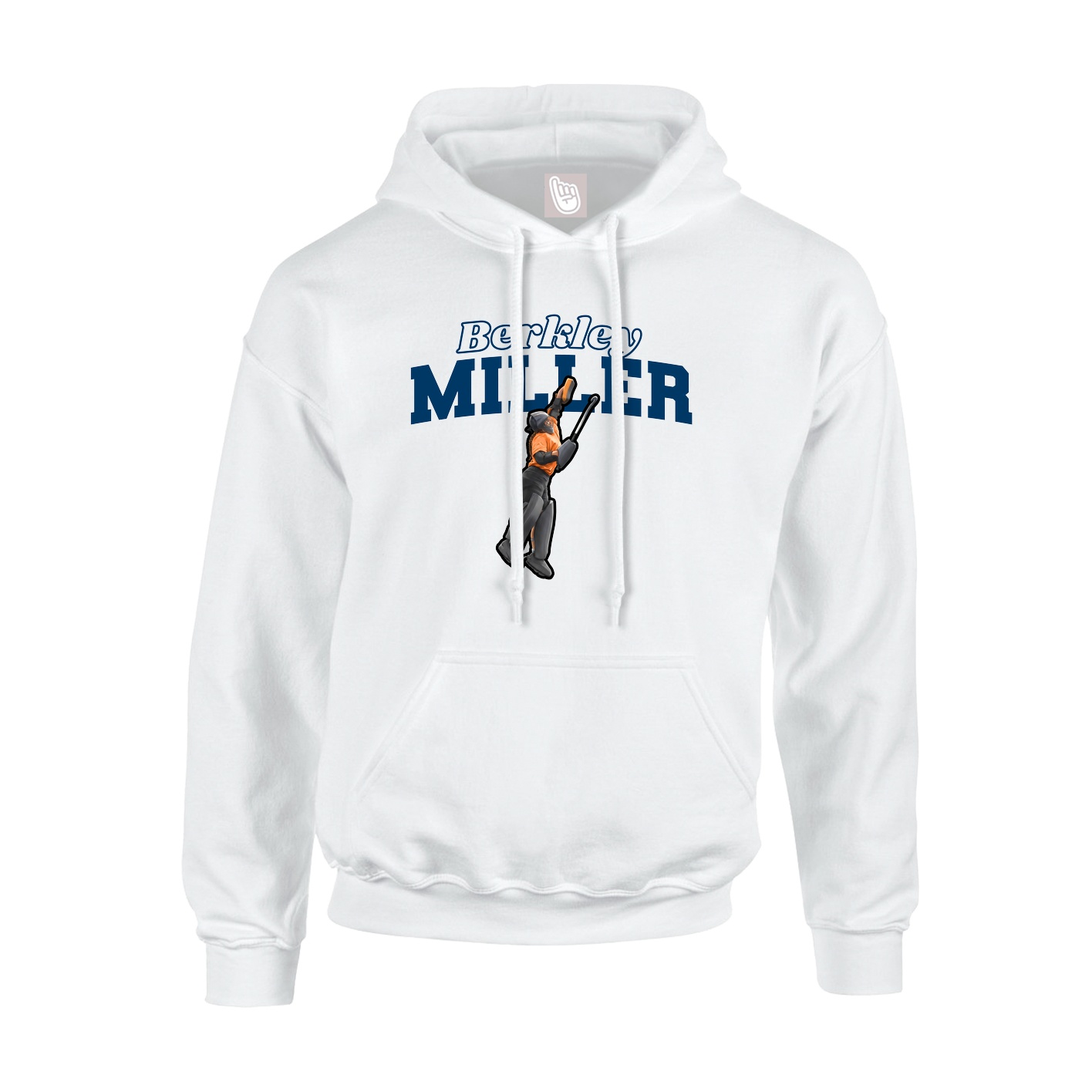 Hoodie — Name Arch in White