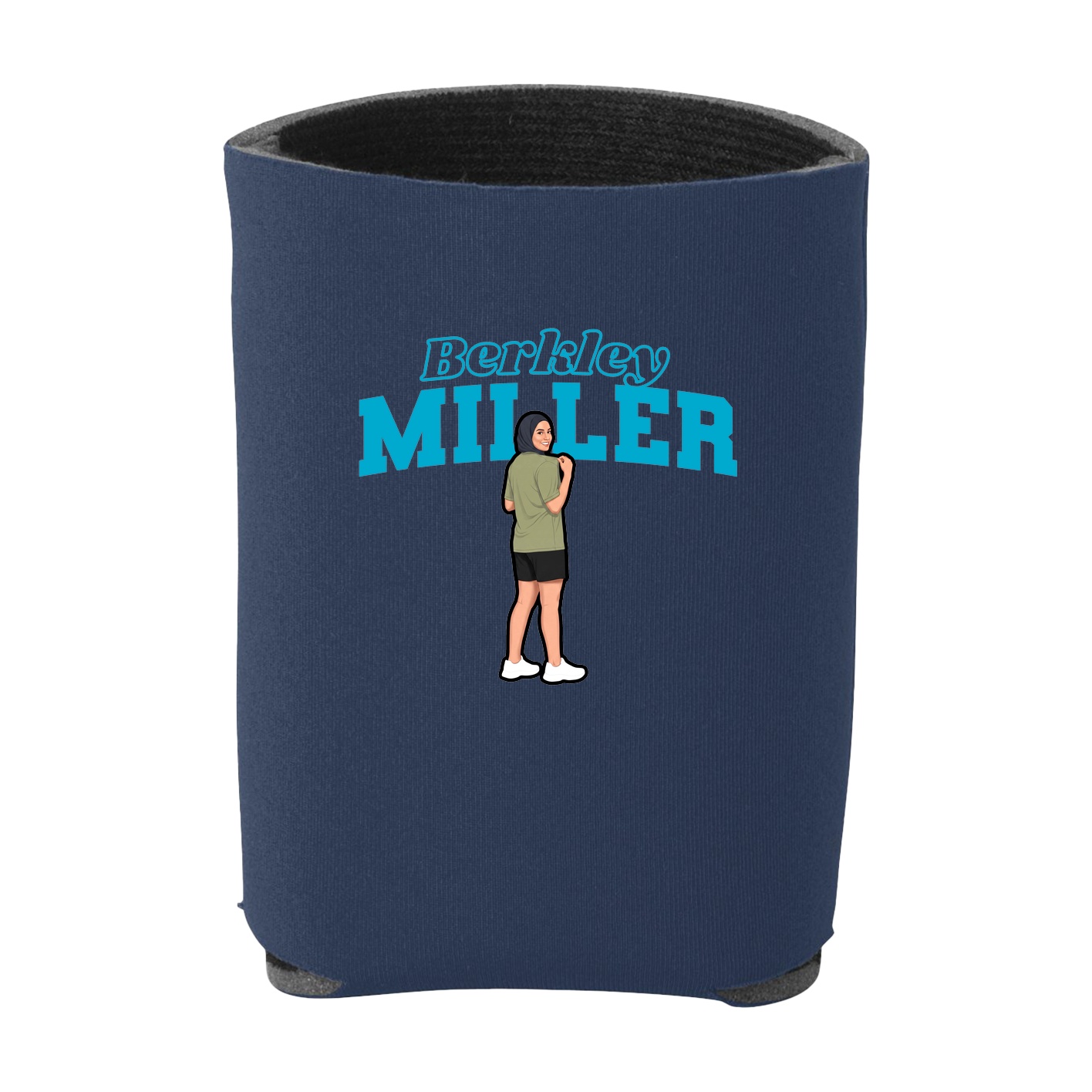 Can Holder — Name Arch in Navy