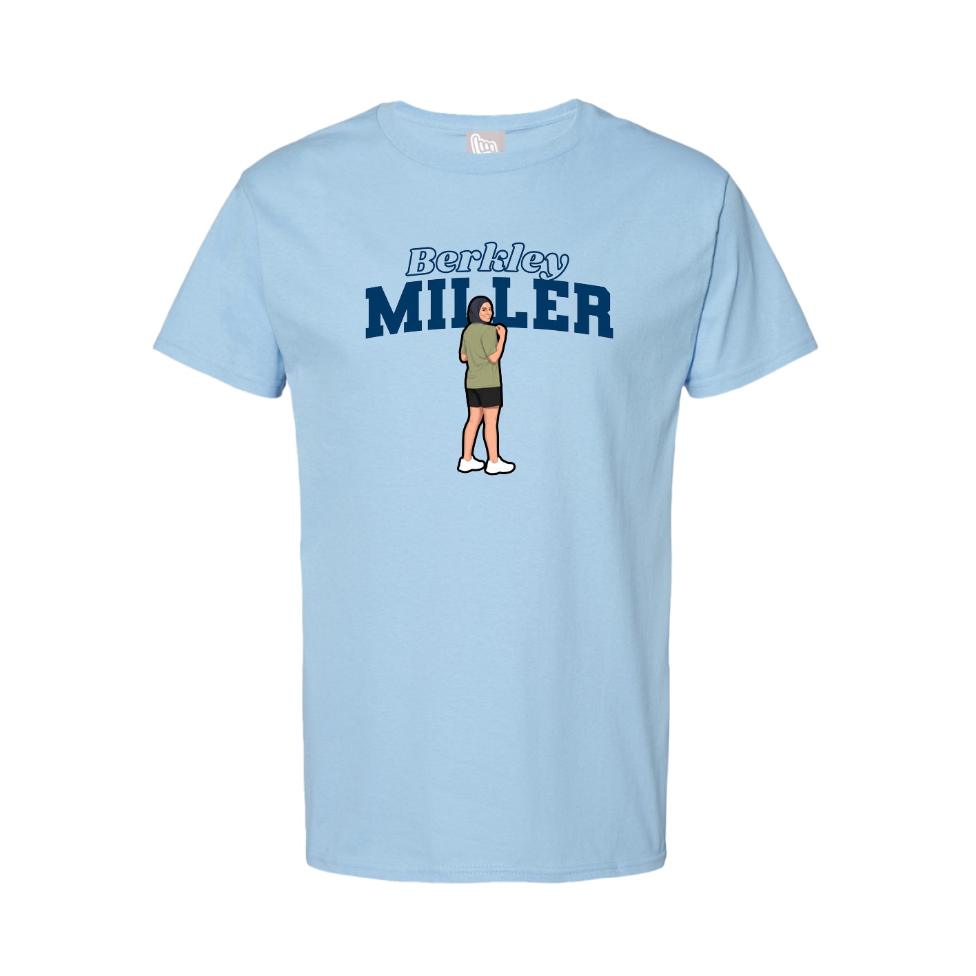 Tee — Name Arch in Light Blue