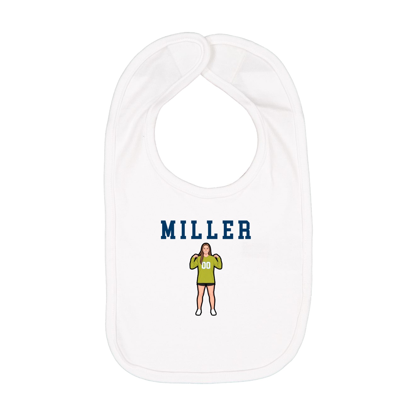 Infant Bib — Shirsey in White