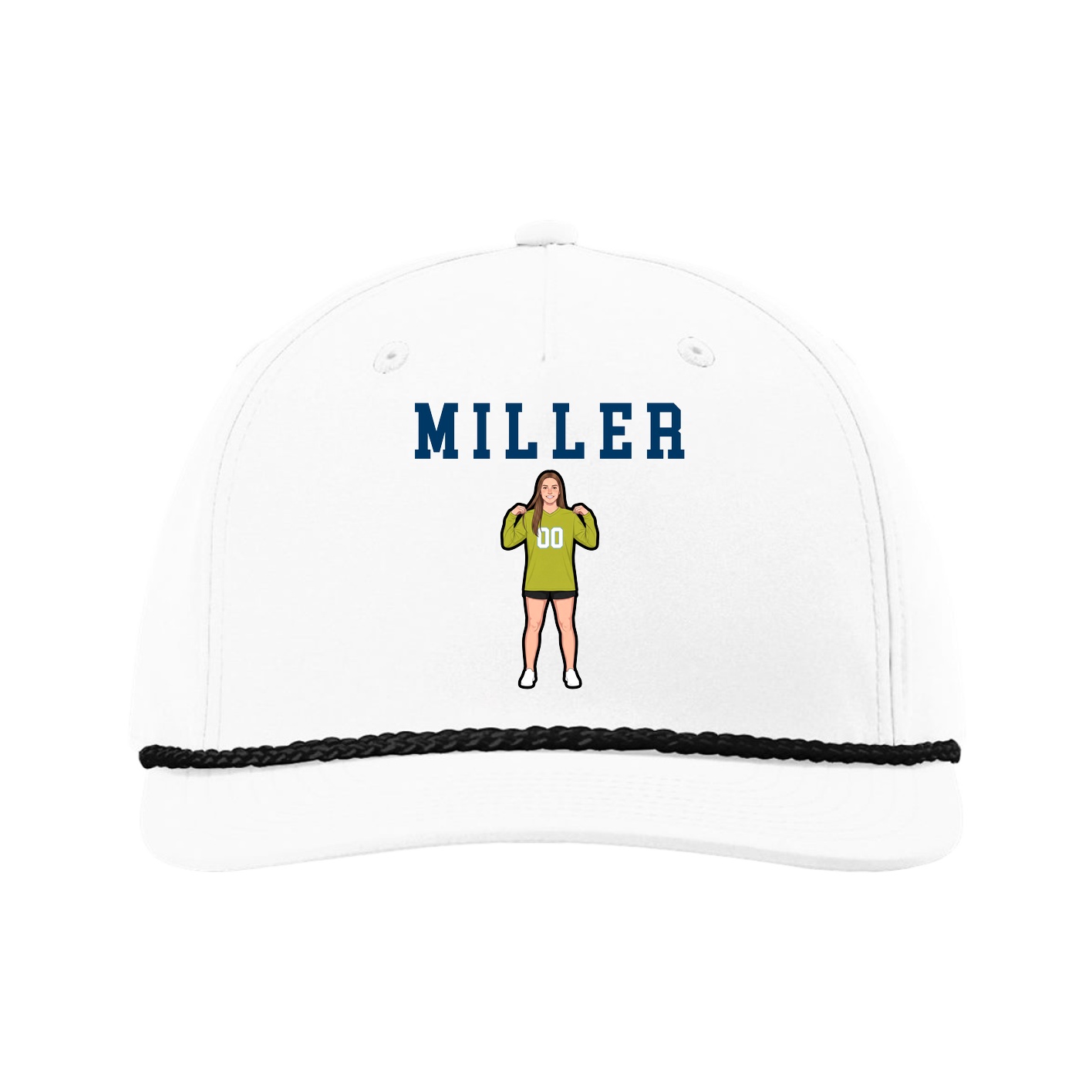 Five-Panel Classic Rope Cap — Shirsey in White