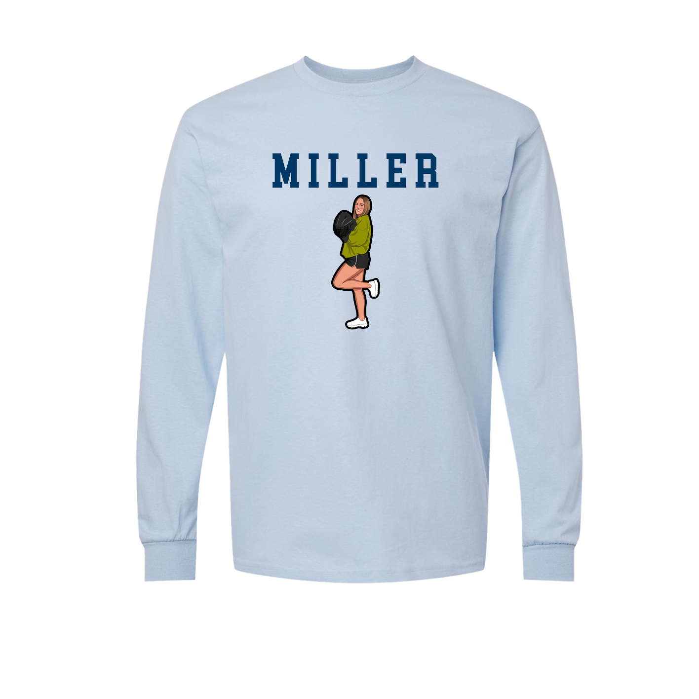 Long Sleeve Tee — Shirsey in Light Blue
