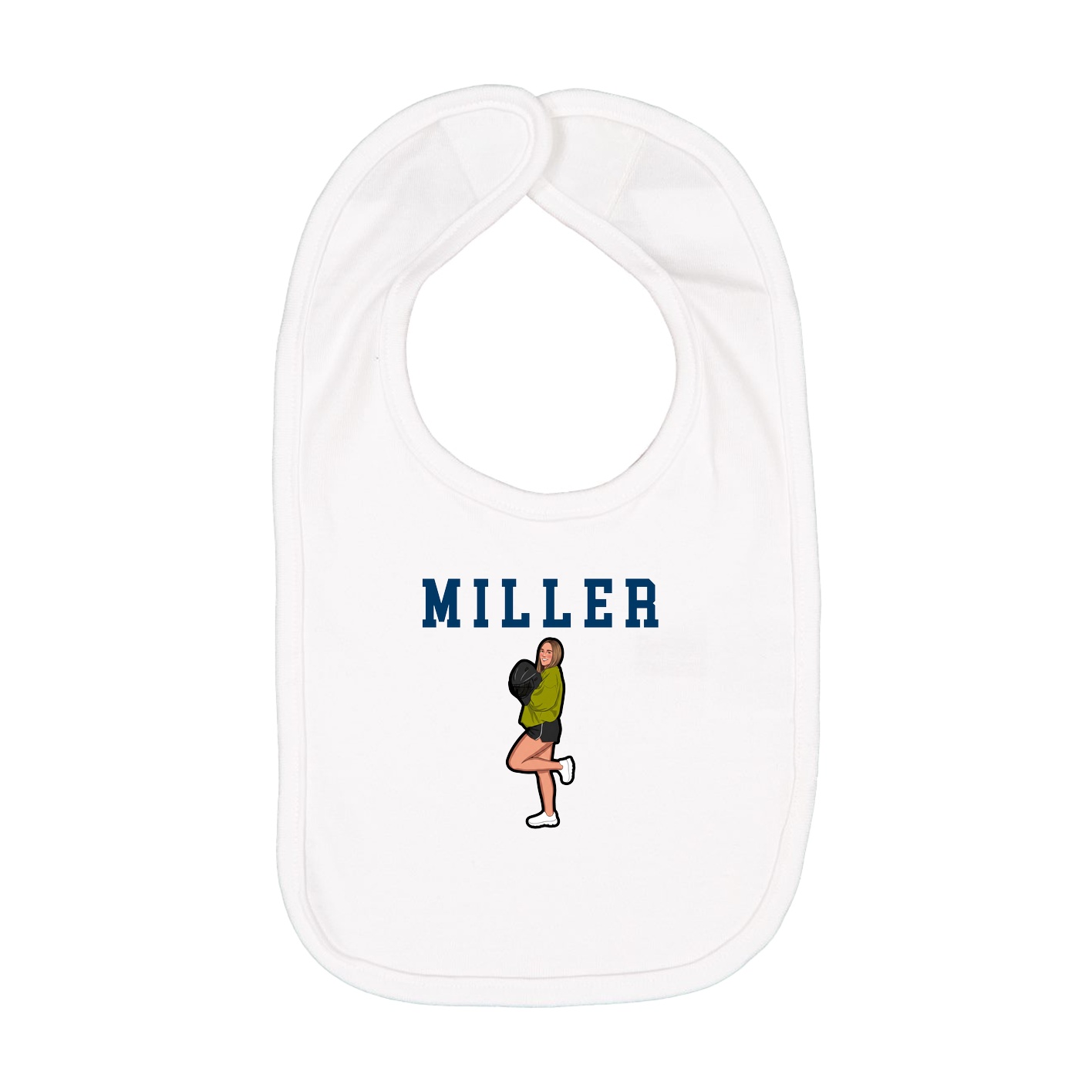 Infant Bib — Shirsey in White