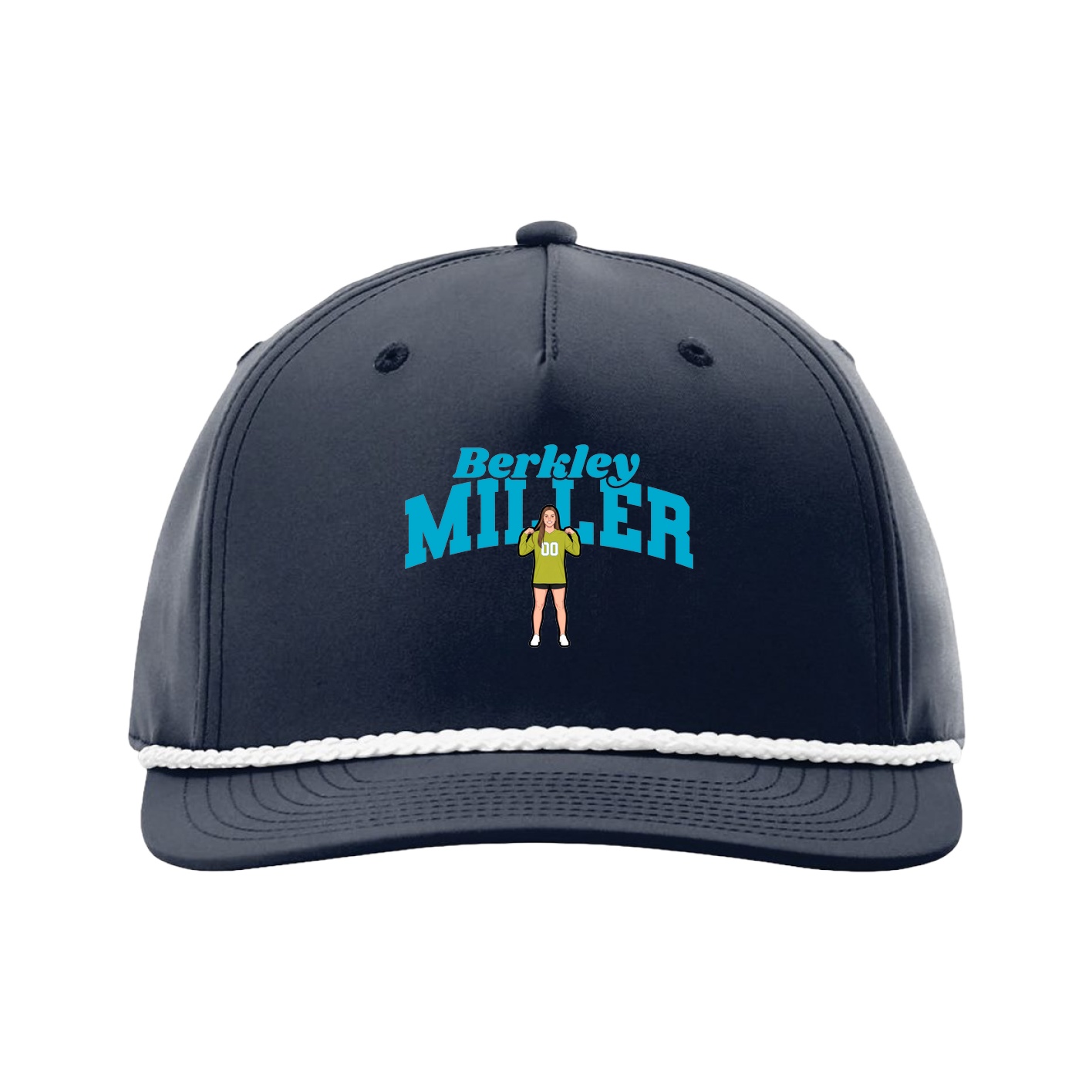 Five-Panel Classic Rope Cap — Signature Arch in Navy