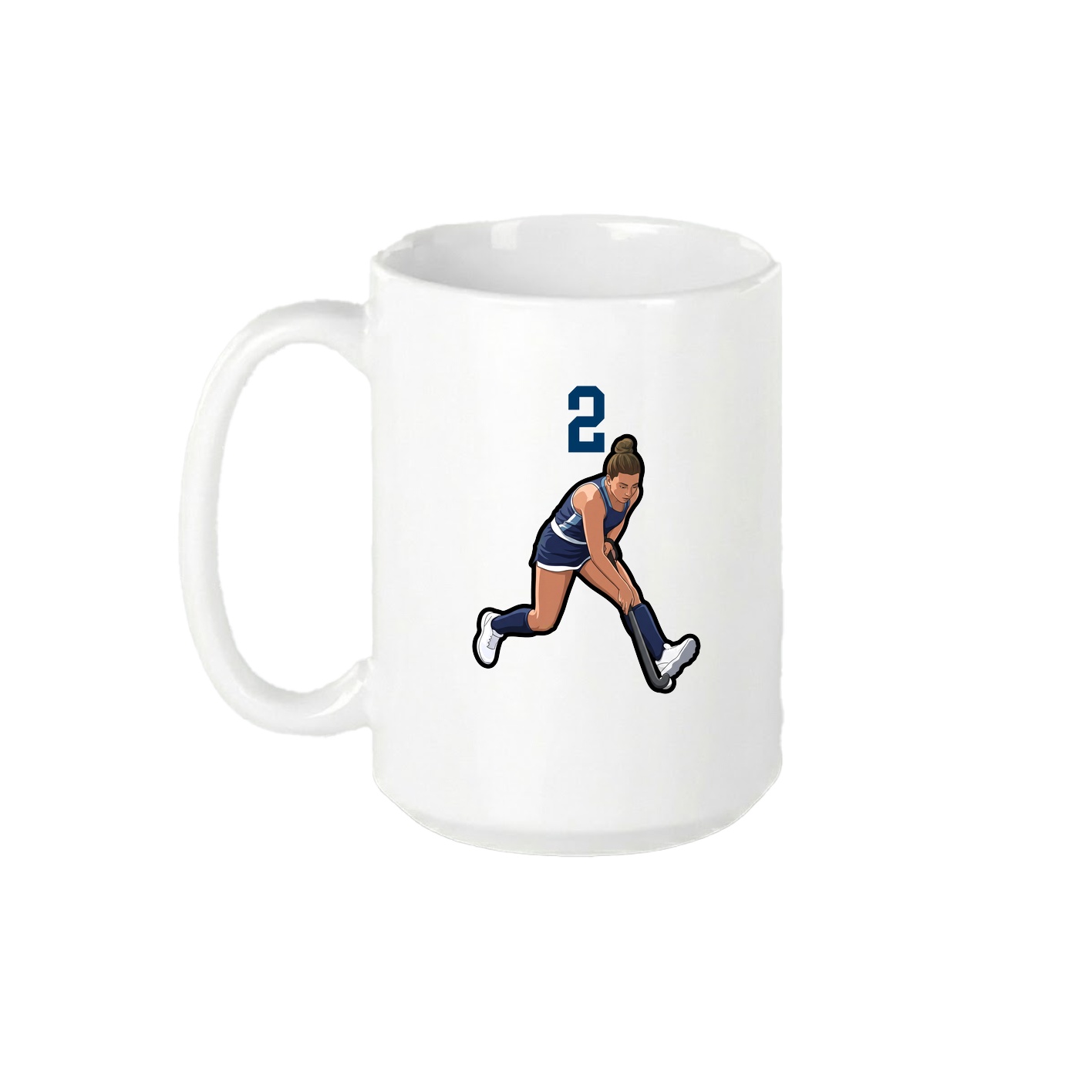 15oz Coffee Mug — Number Top in White