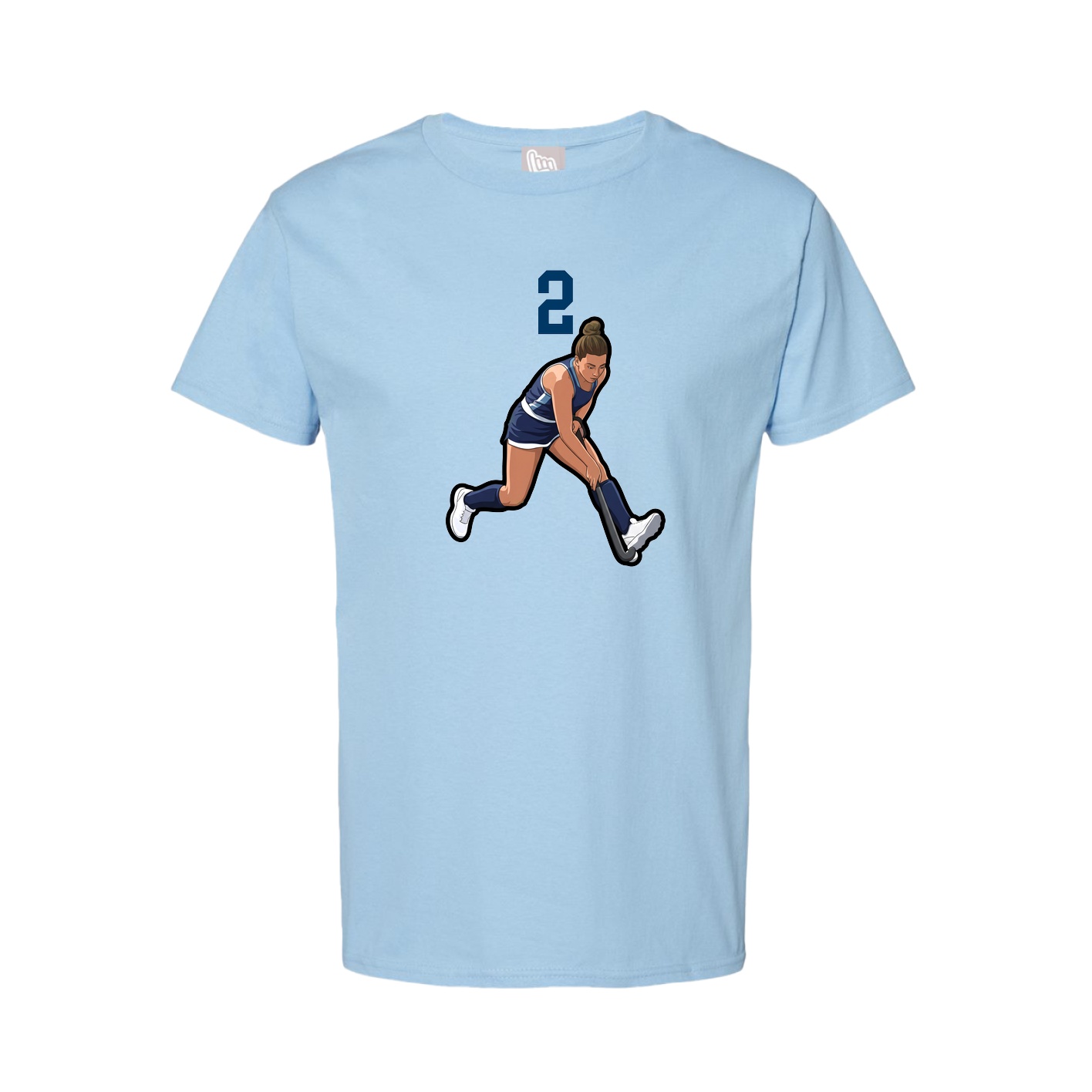 Youth Tee — Number Top in Light Blue