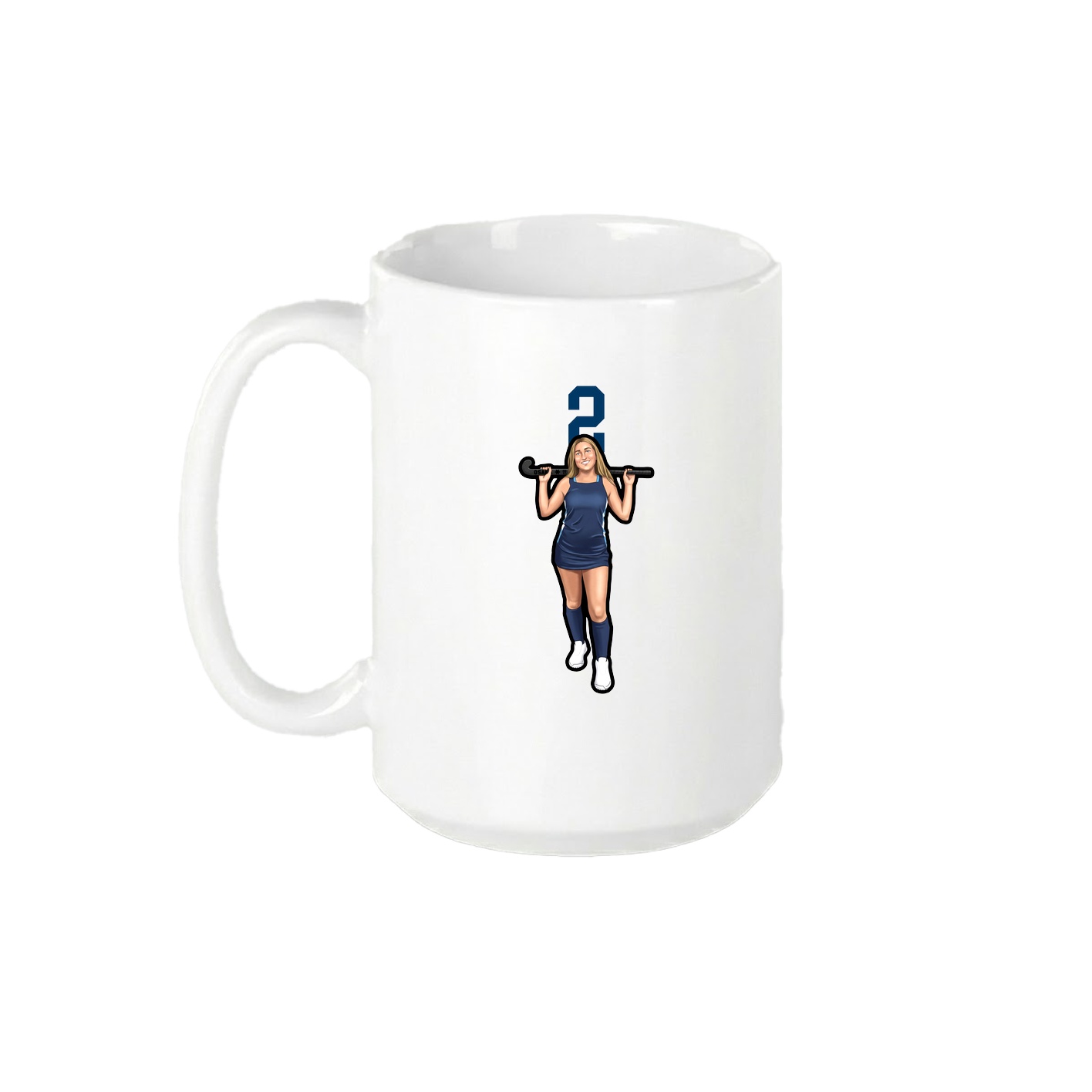 15oz Coffee Mug — Number Top in White