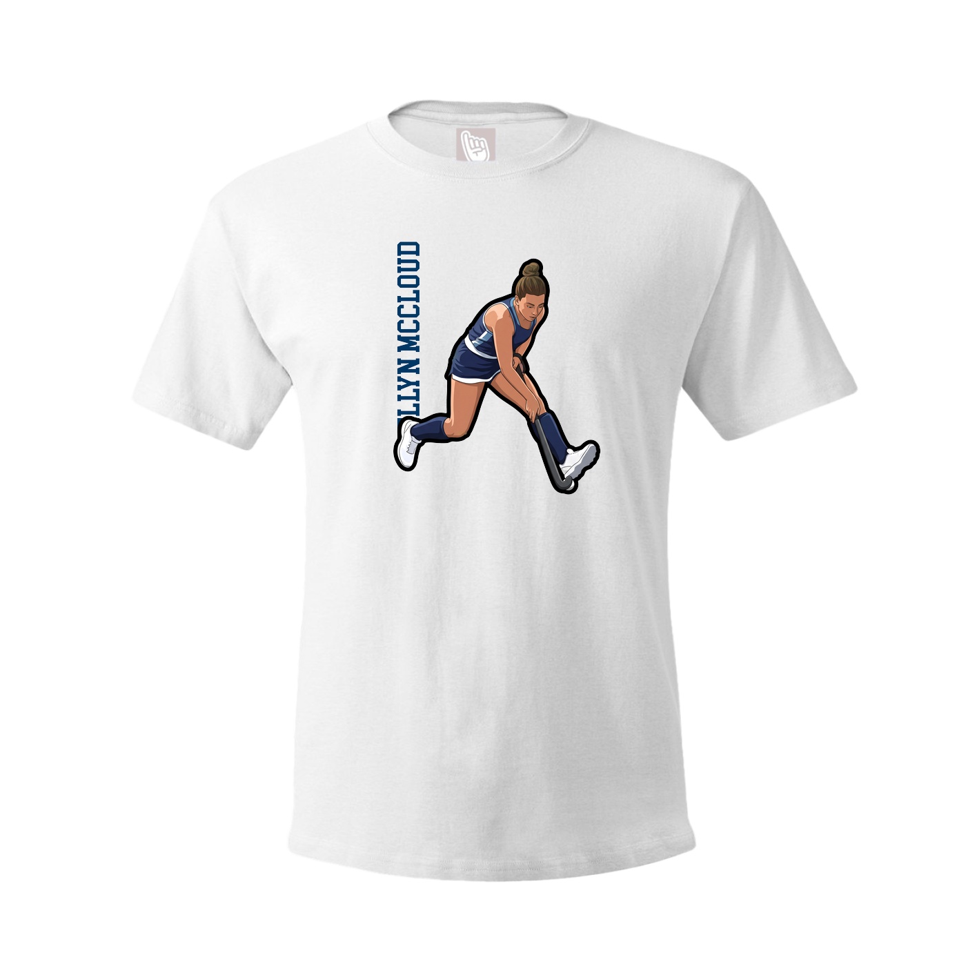Youth Tee — Name Vertical in White