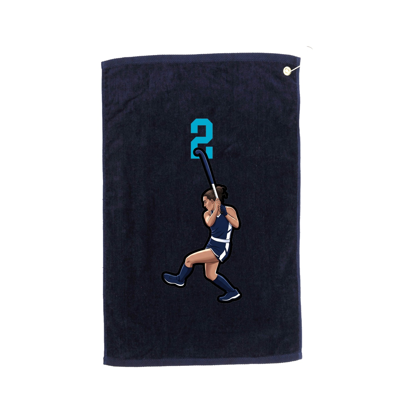 Golf Towel — Number Top in Navy