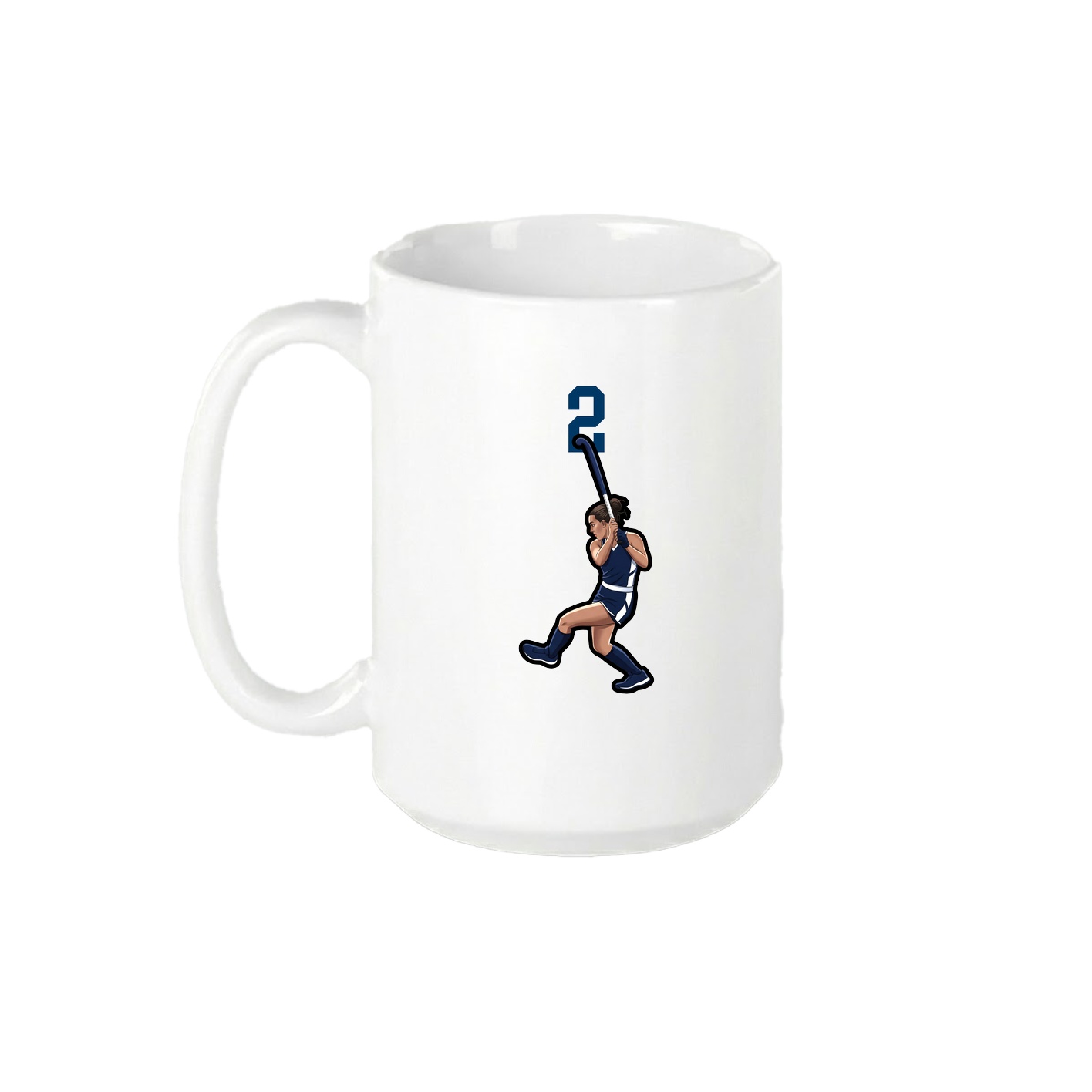 15oz Coffee Mug — Number Top in White
