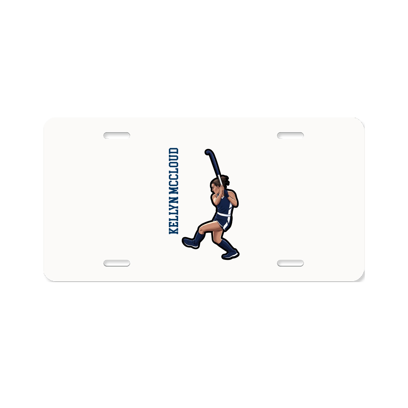 License Plate — Name Vertical in Classic