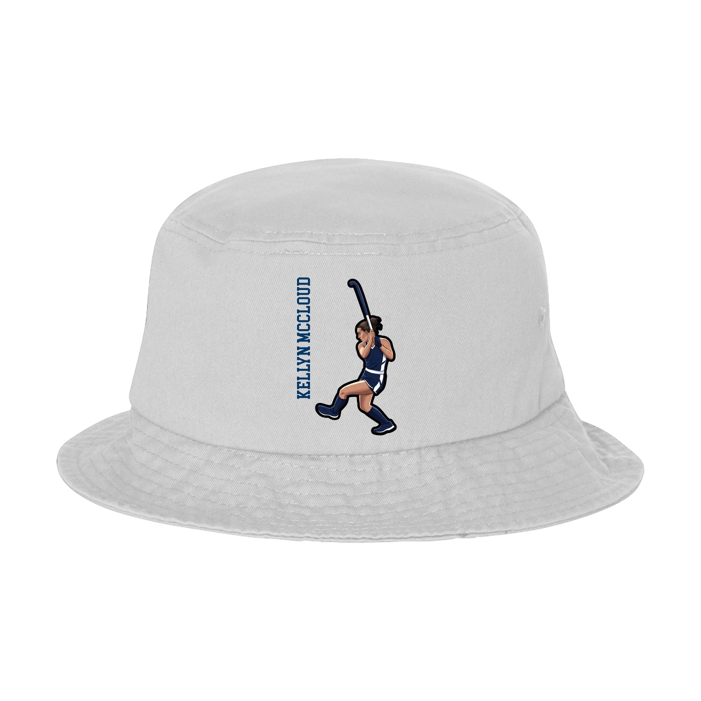 Bucket Cap — Name Vertical in White