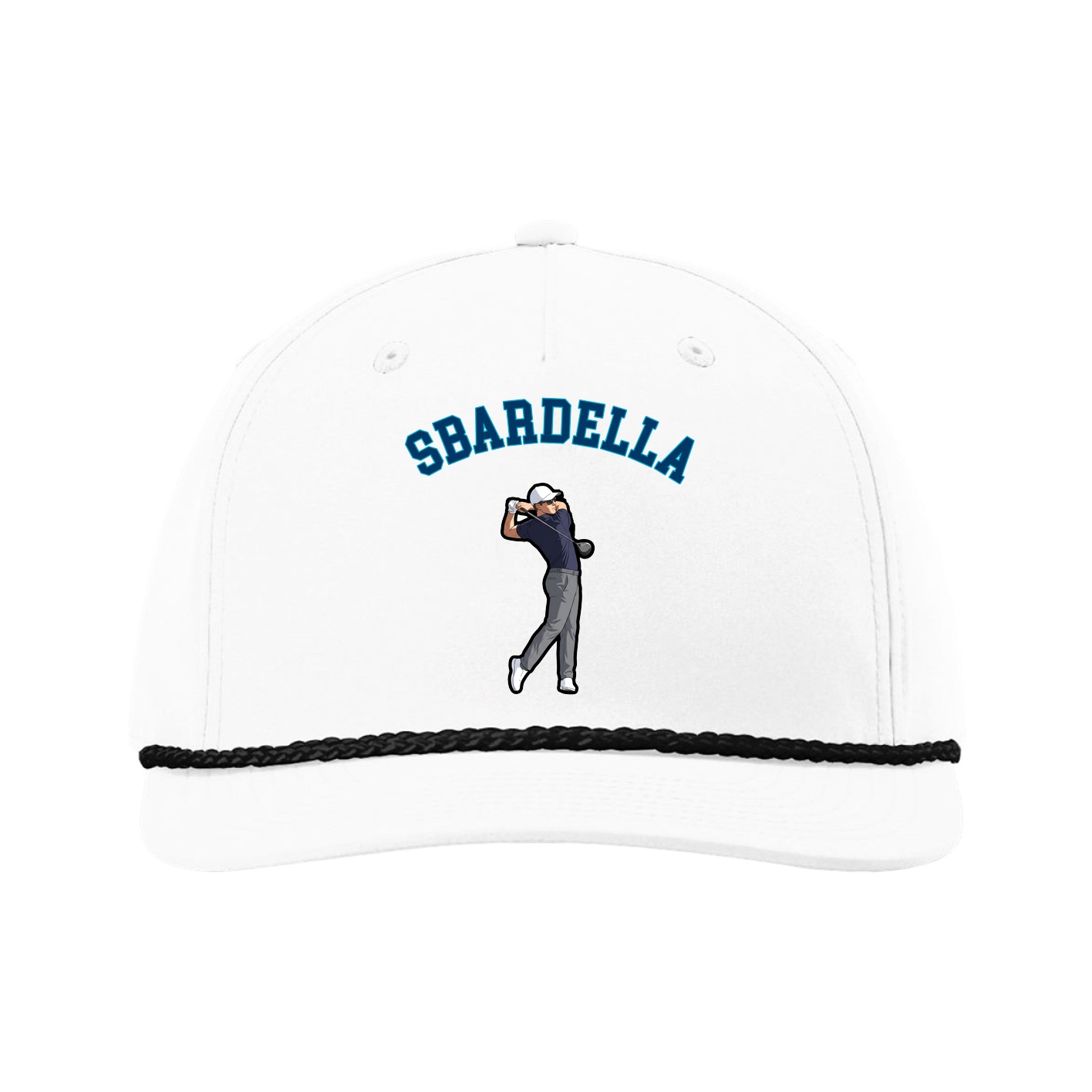 Five-Panel Classic Rope Cap — Shirsey Arch in White