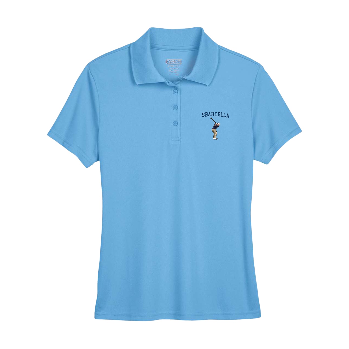 Womens Performance Polo — Shirsey in Powder Blue