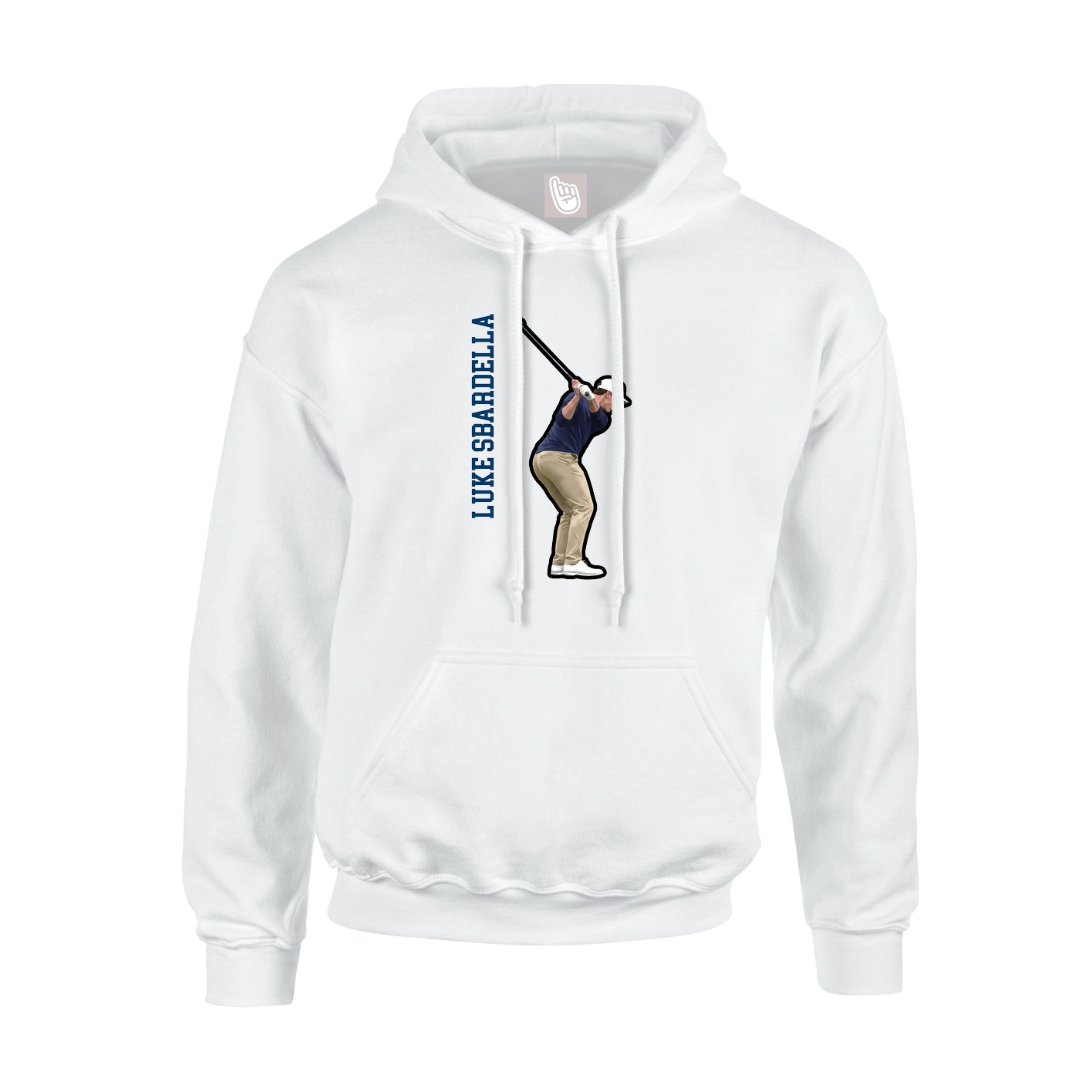 Hoodie — Name Vertical in White