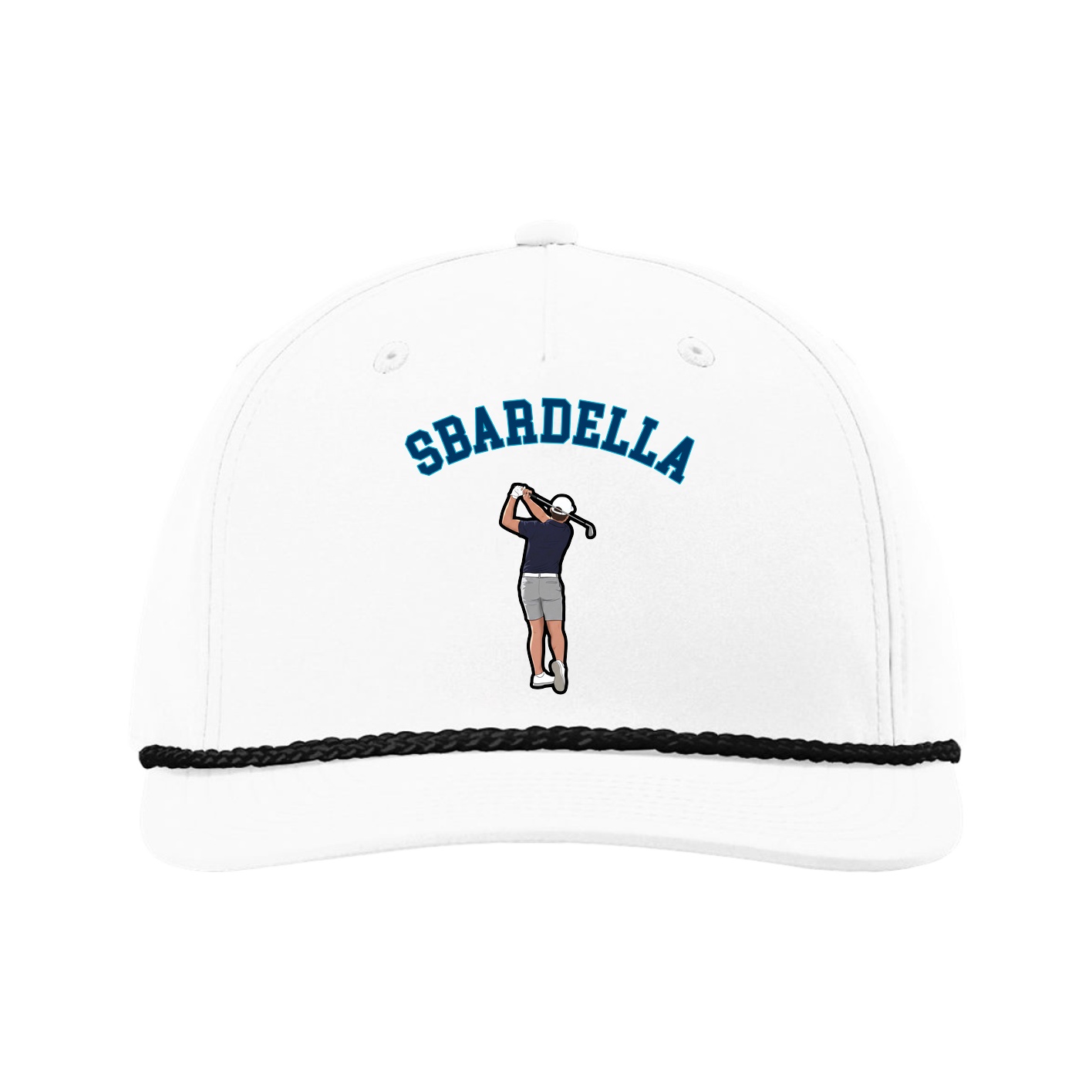 Five-Panel Classic Rope Cap — Shirsey Arch in White