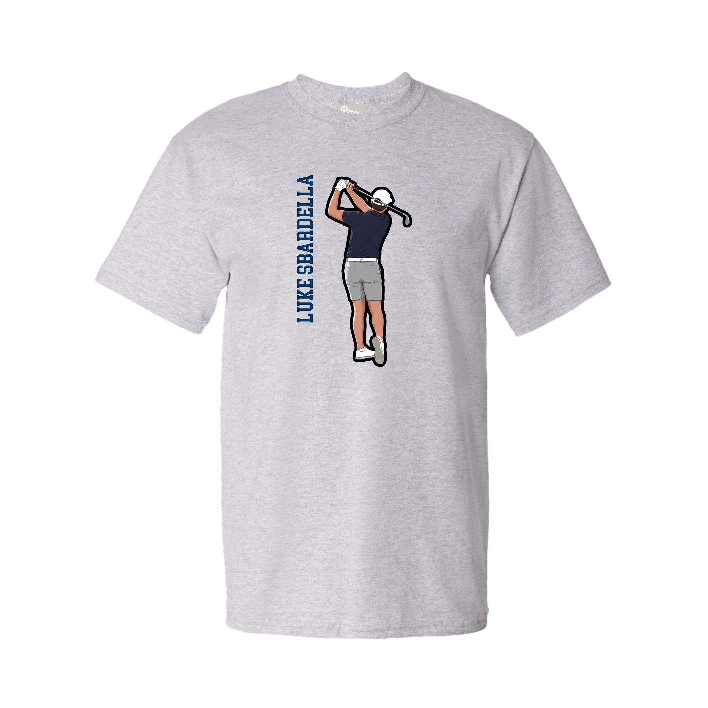 Tee — Name Vertical in Grey